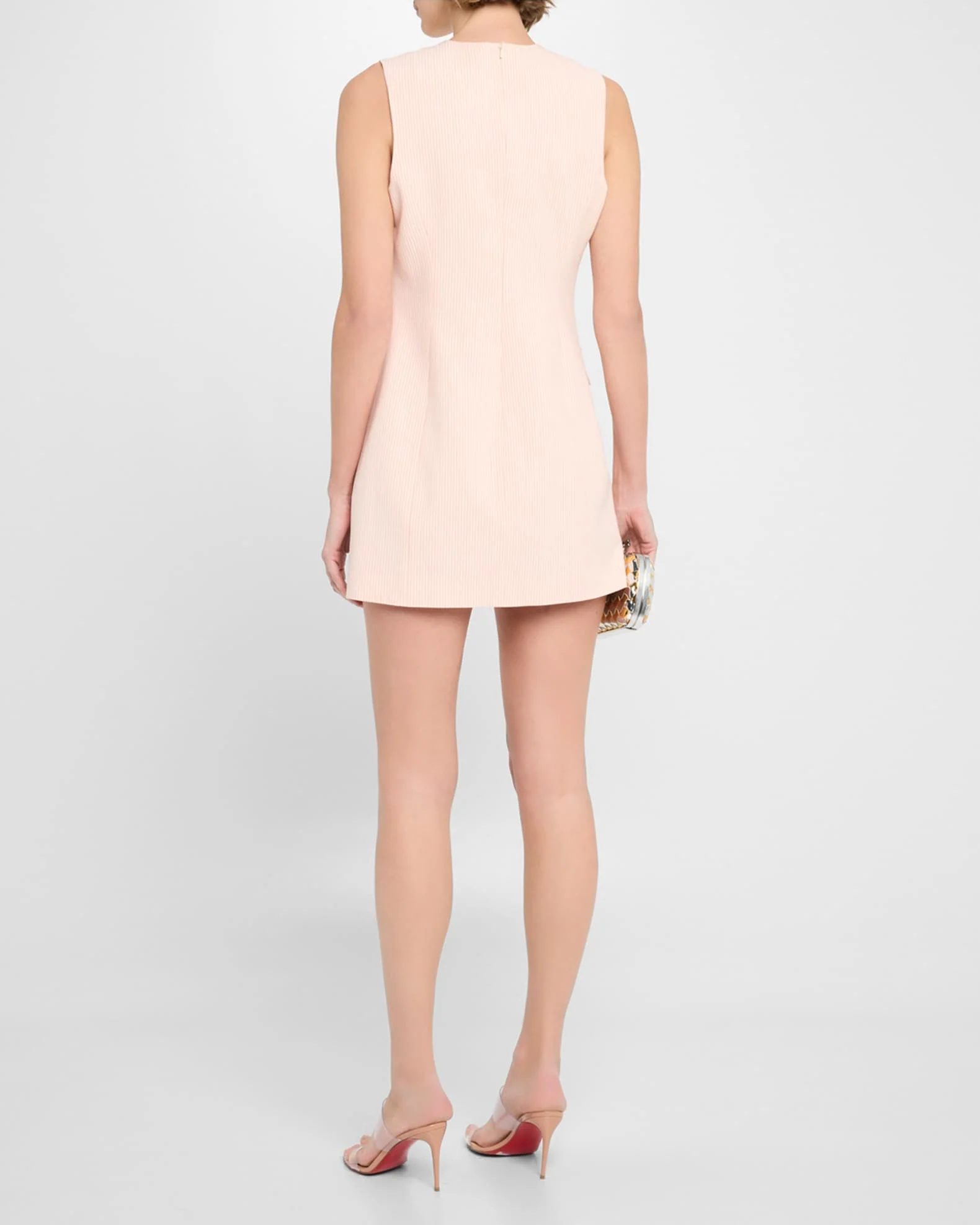 FRAME - The Seersucker Mini Dress - Azalea Multi - Image 2