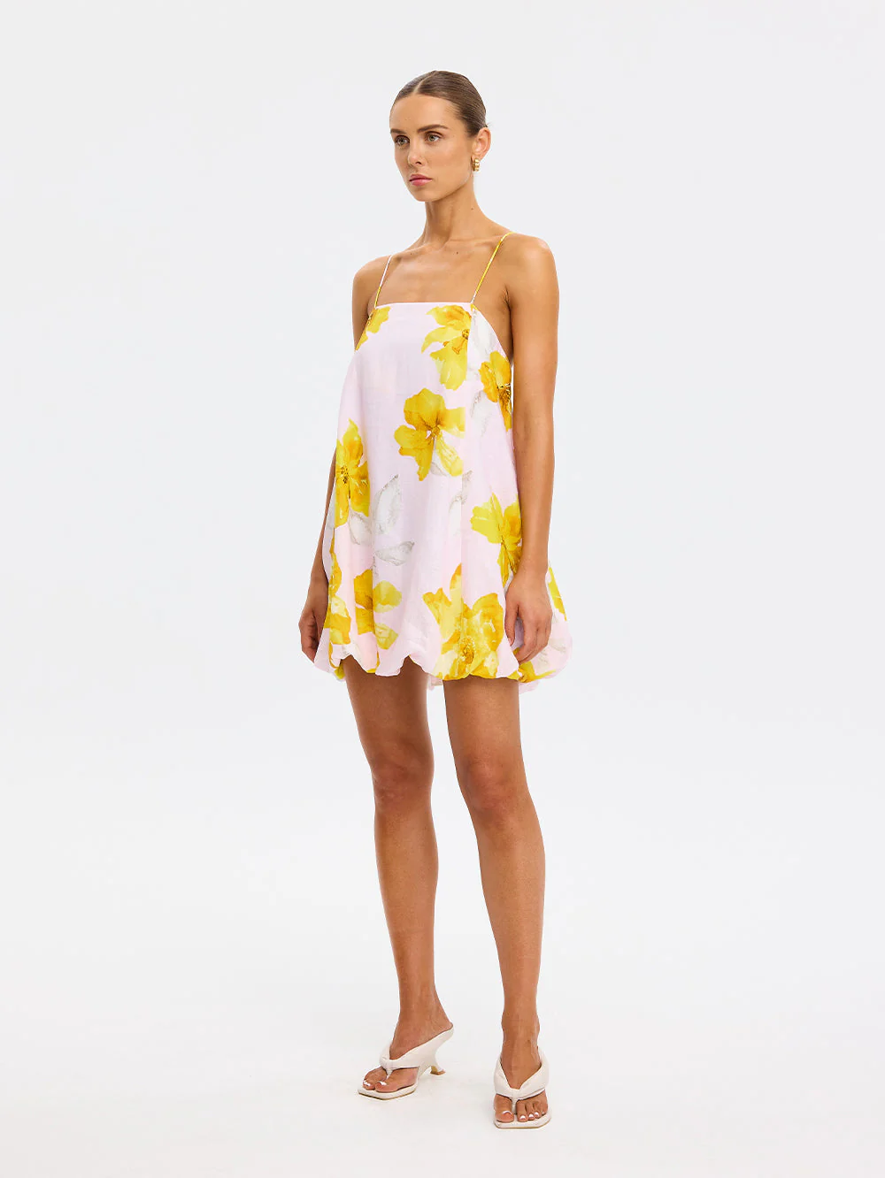 Kivari - Francine Bubble Mini Dress - Pink Yellow - Image 3