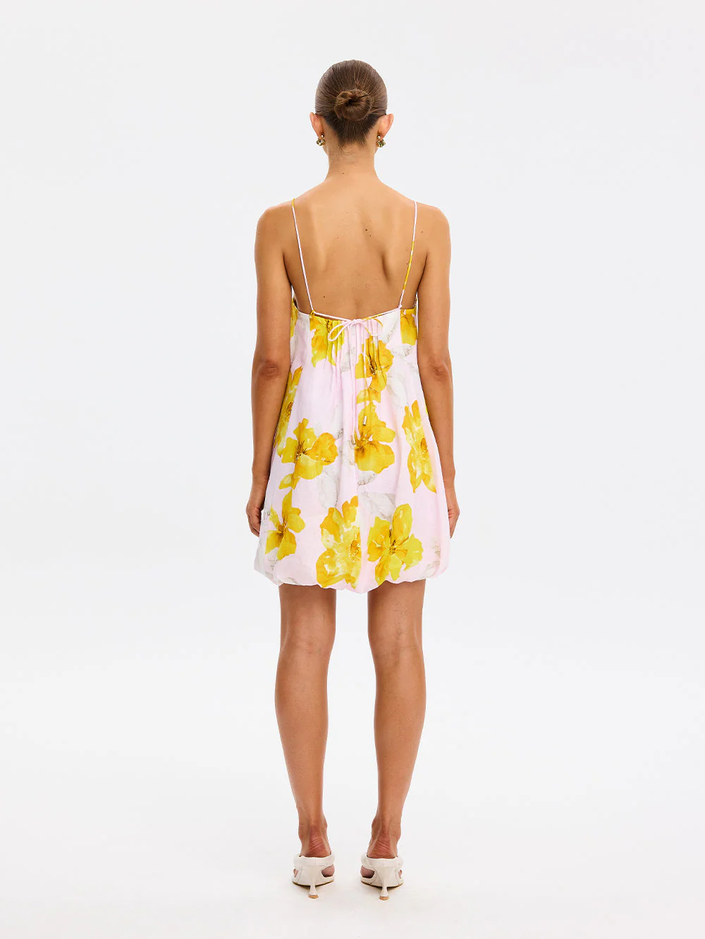 Kivari - Francine Bubble Mini Dress - Pink Yellow - Image 4