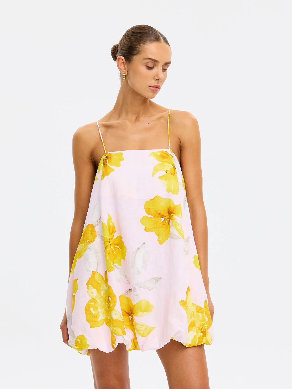Kivari - Francine Bubble Mini Dress - Pink Yellow - Image 7