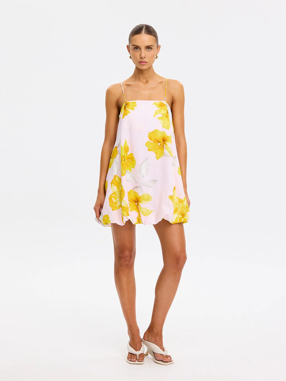 Kivari - Francine Bubble Mini Dress - Pink Yellow - Image 8