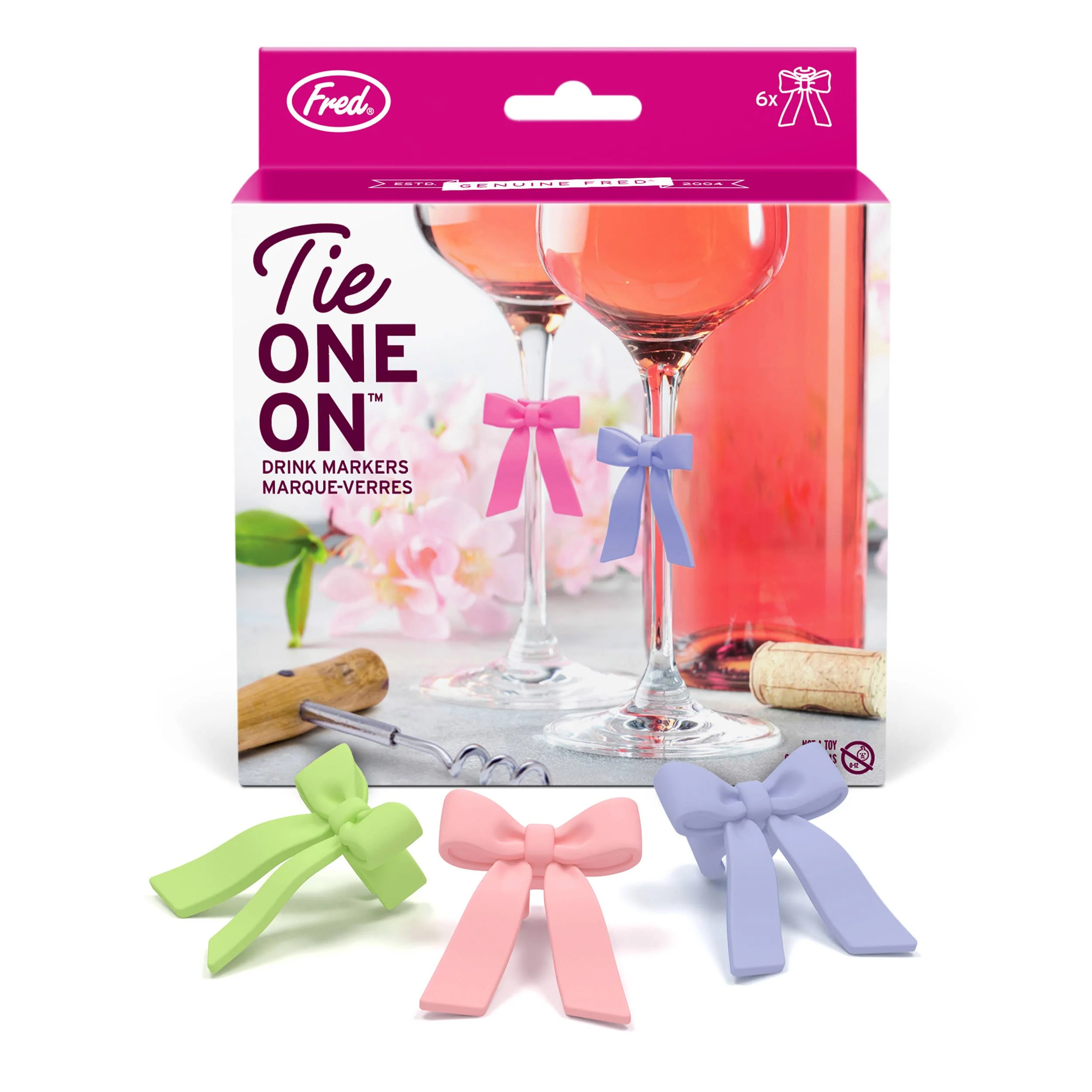 Fred & Friends - Tie One On - Bow Drink Markers