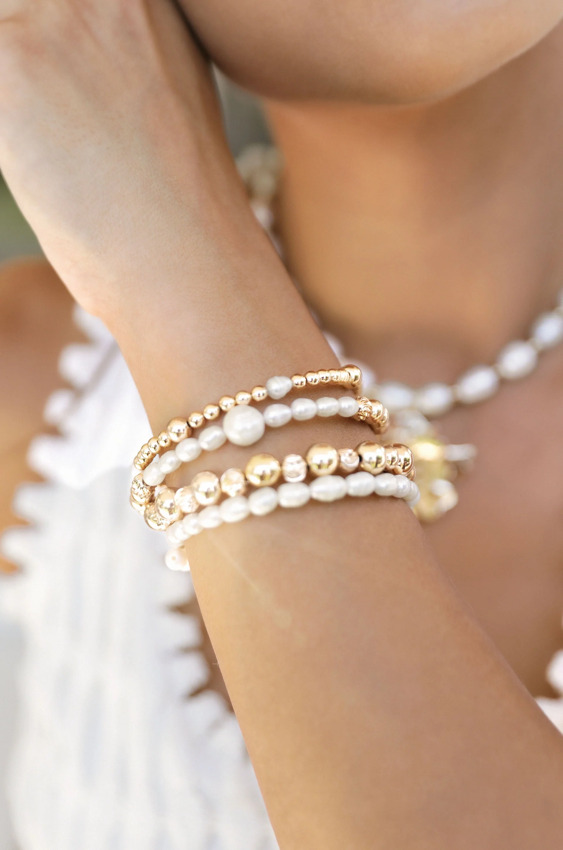 Freshwater Pearl Party Bracelet Set - Image 4