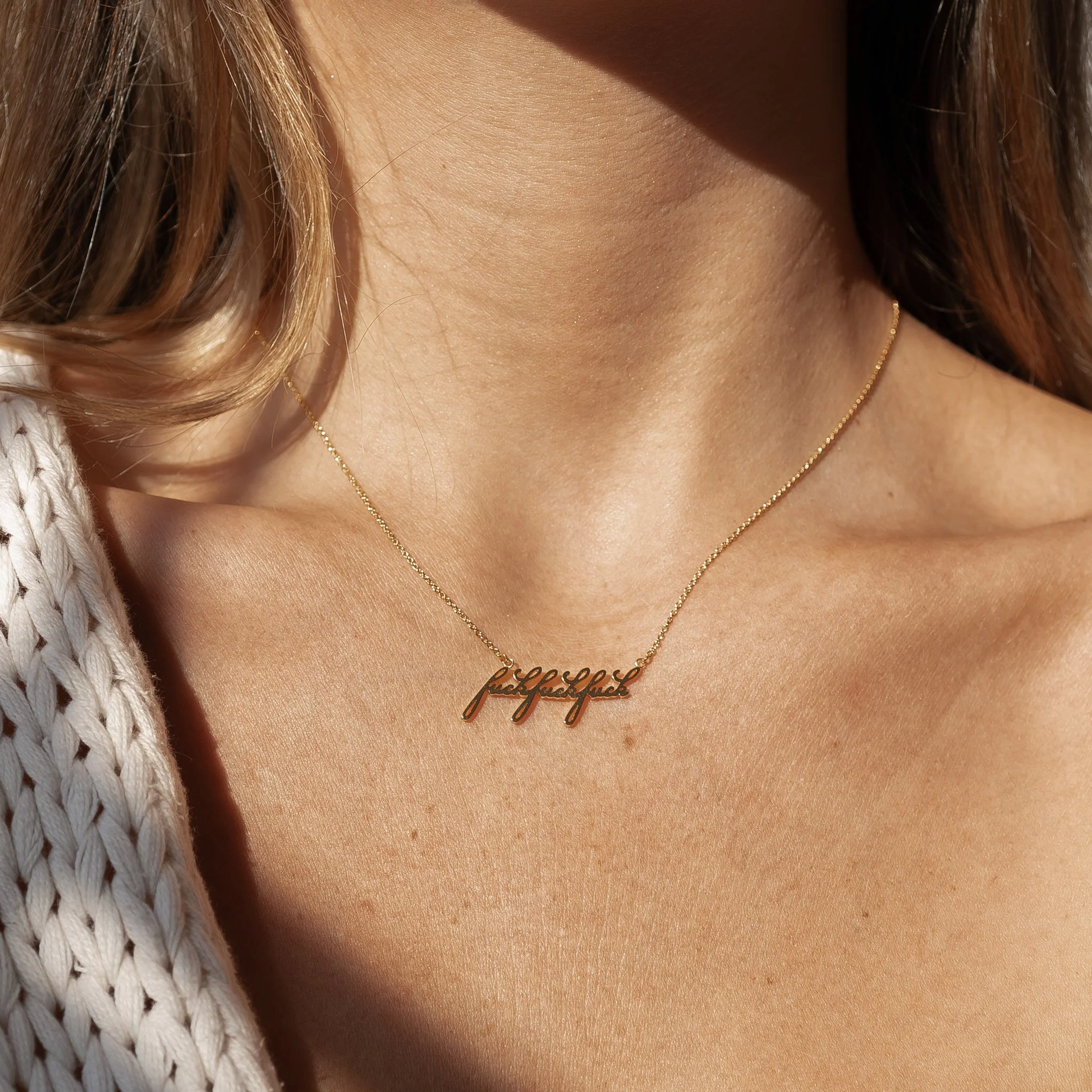Fuck Fuck Fuck Script Necklace - Image 2