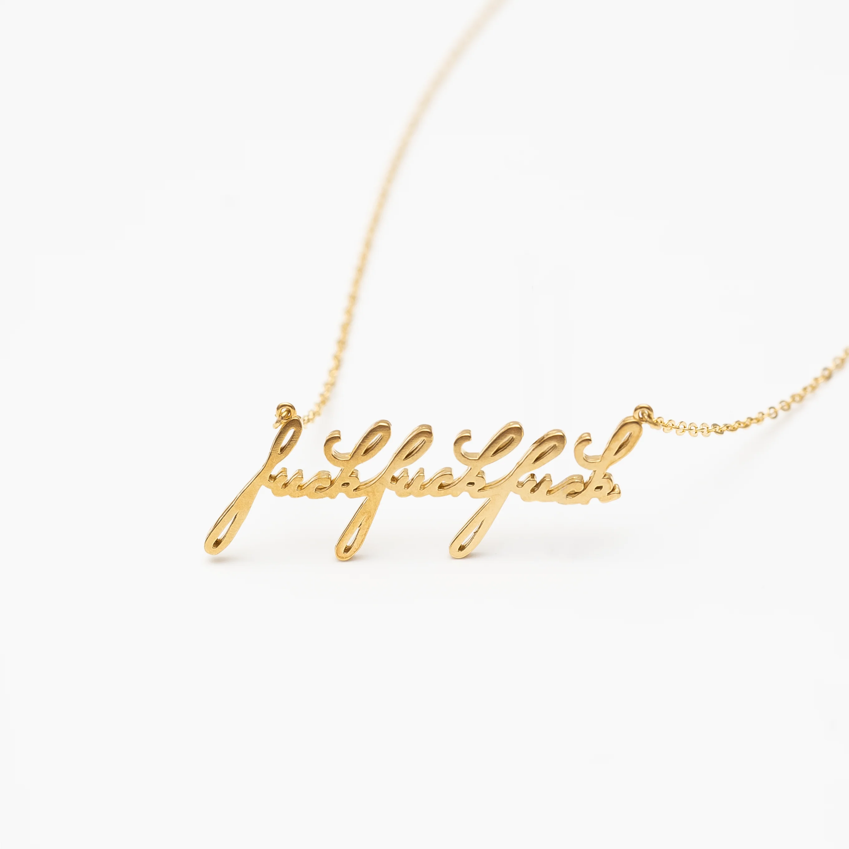 Fuck Fuck Fuck Script Necklace - Image 3