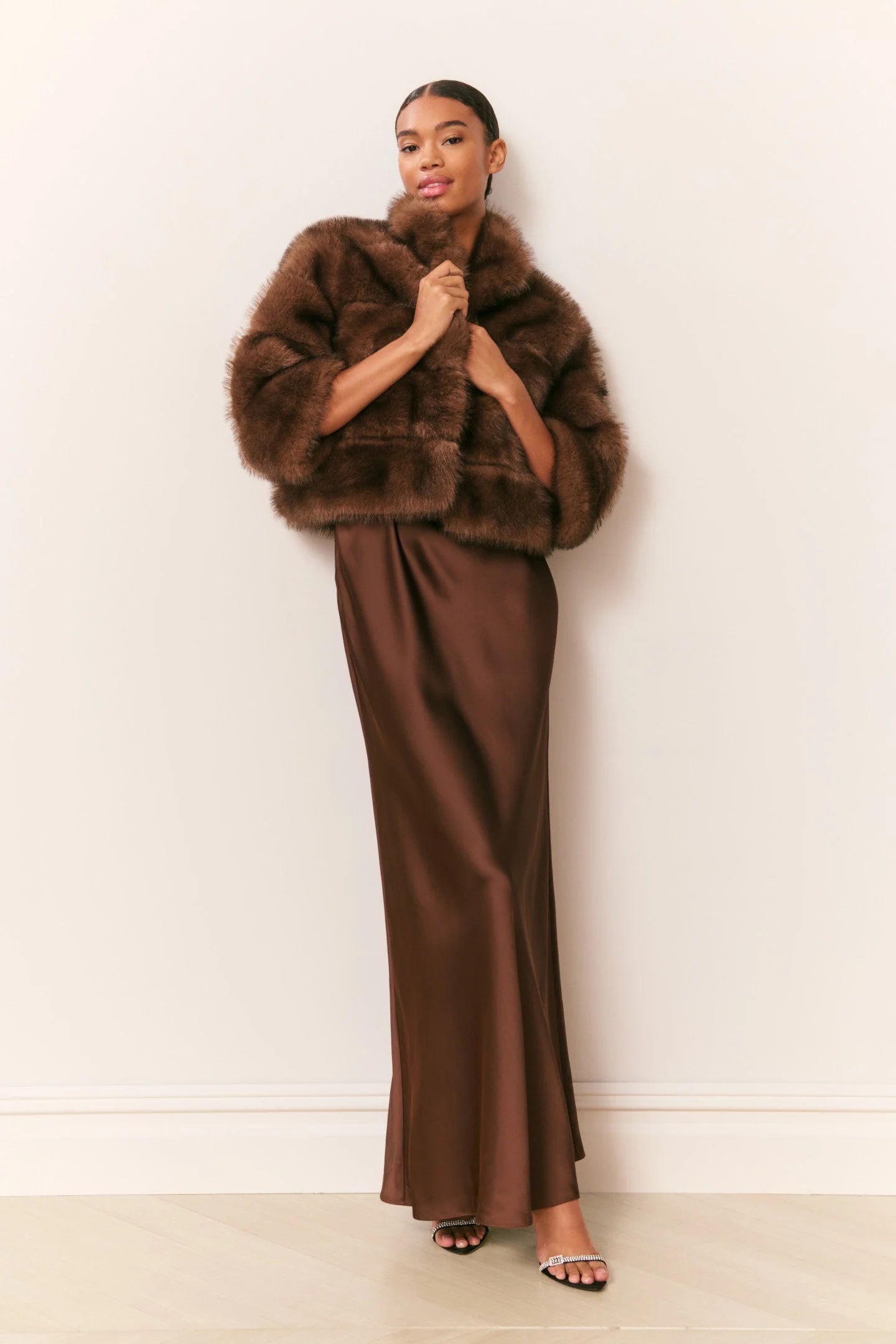 LoveShackFancy - Gelman Faux Fur Jacket - Dark Sable - Image 2