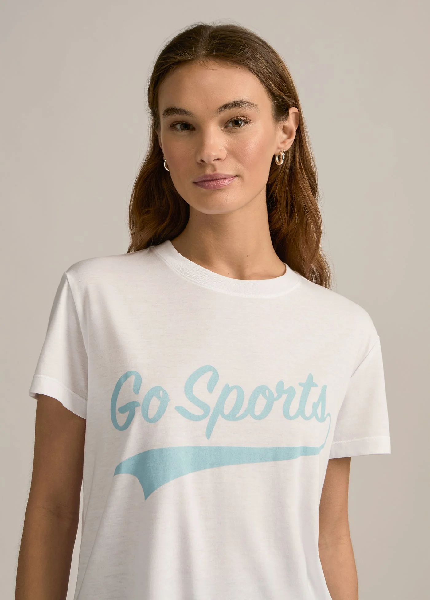 Favorite Daughter - Go Sports Tee - White Baby Blue - Image 2