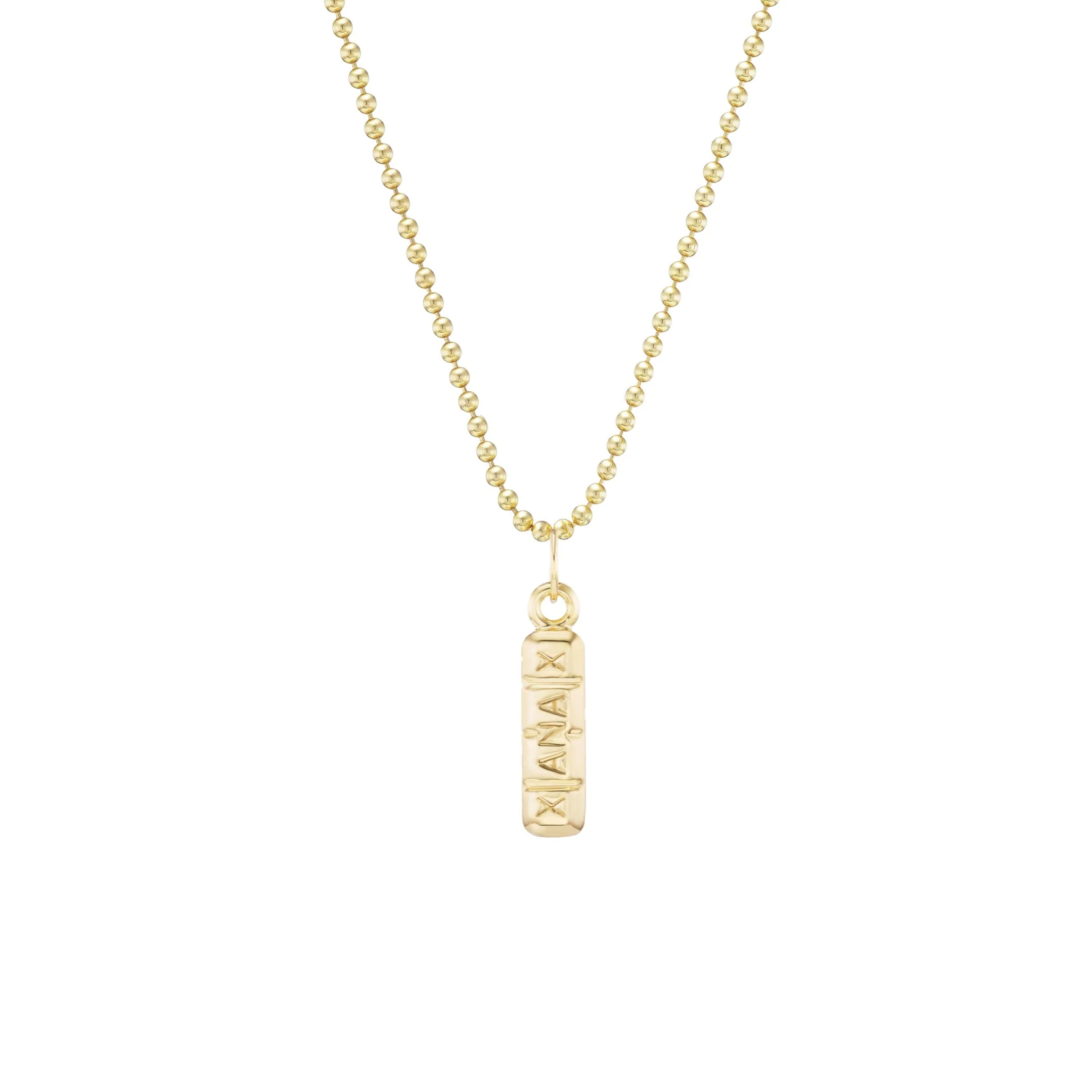 Gold Xanax Bar Pendant