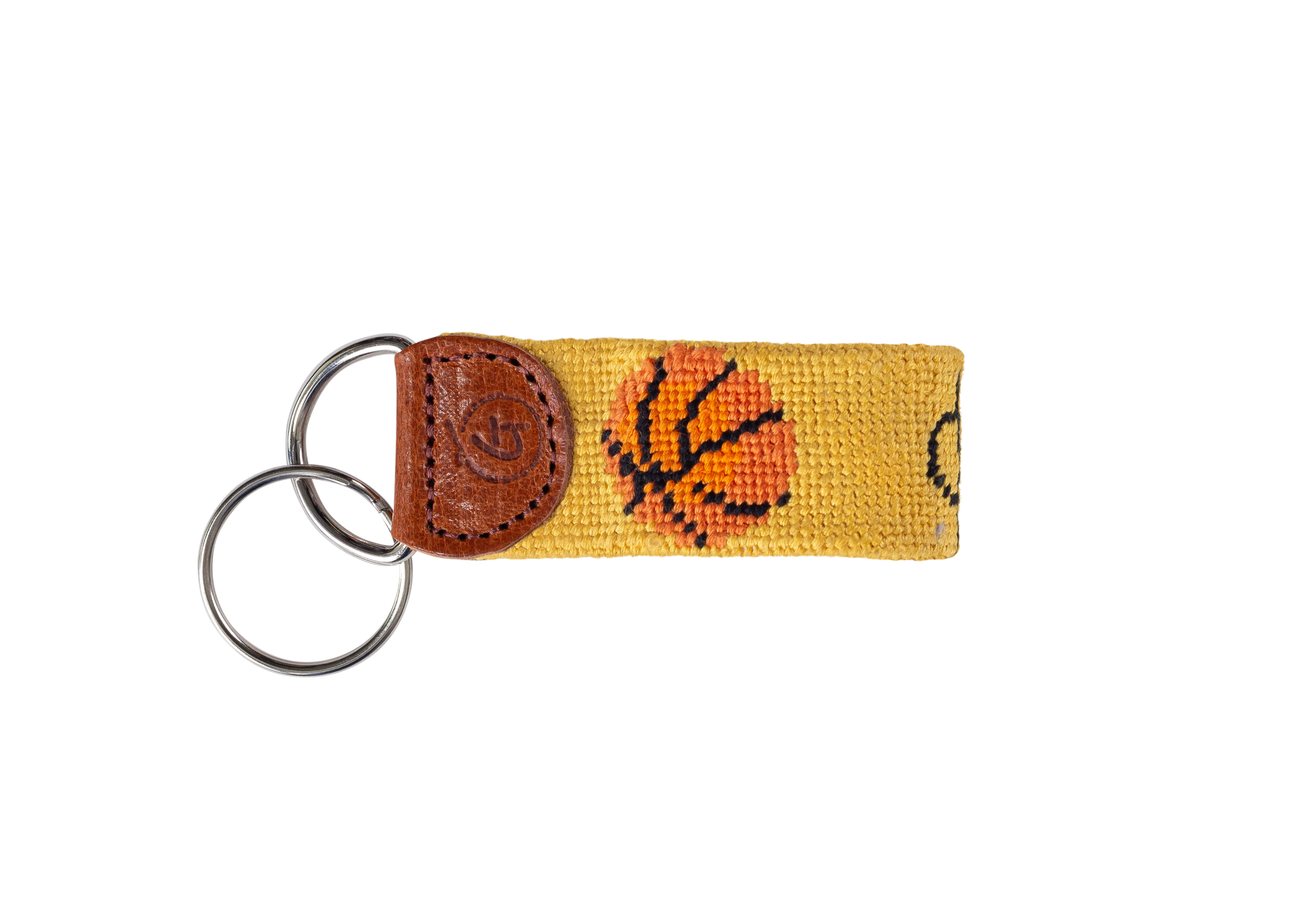 Basketball Needlepoint Keychain