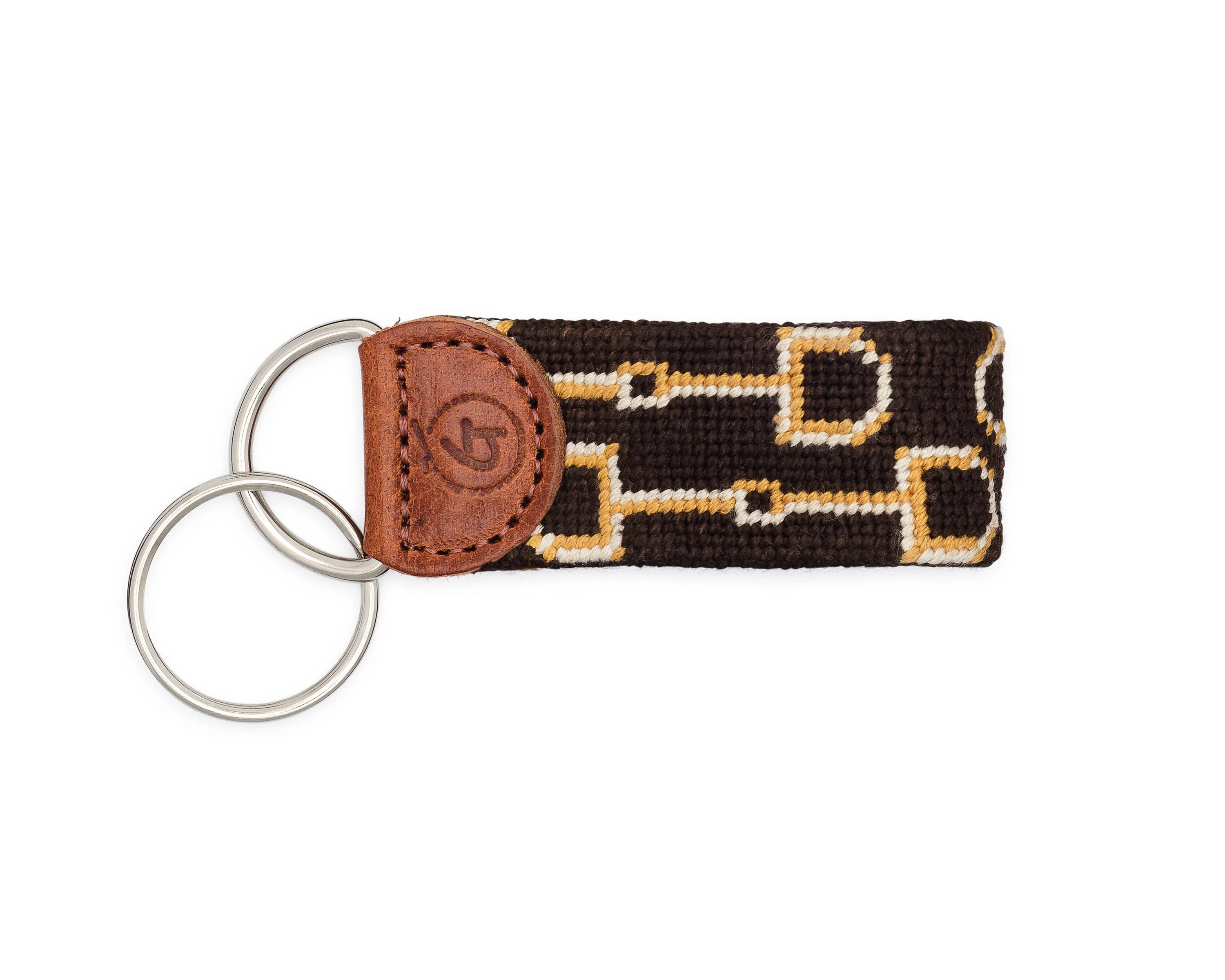 Horse Bits Needlepoint Keychain - Image 2