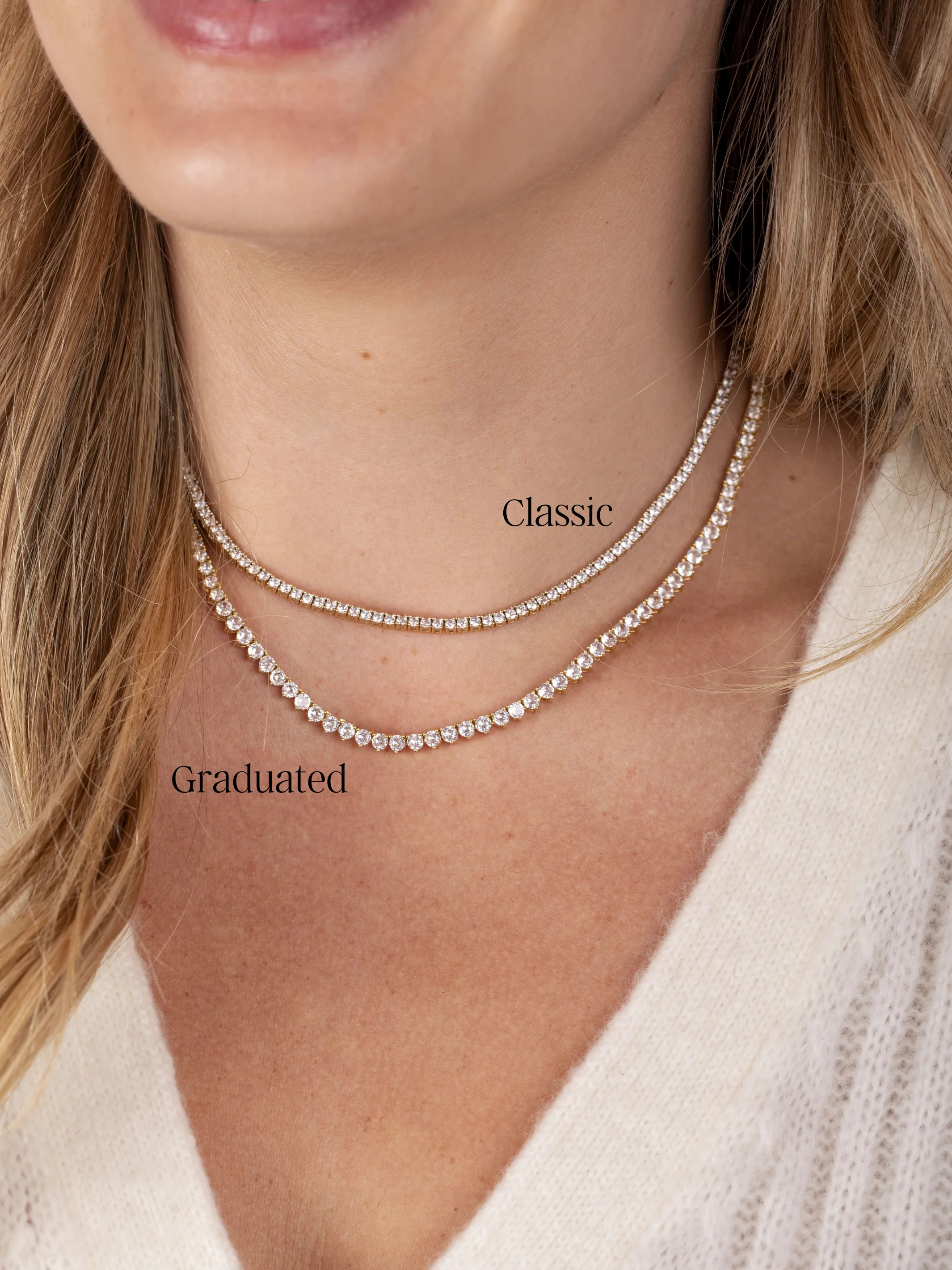 LeMel - Graduated CZ Tennis Necklace - Image 5
