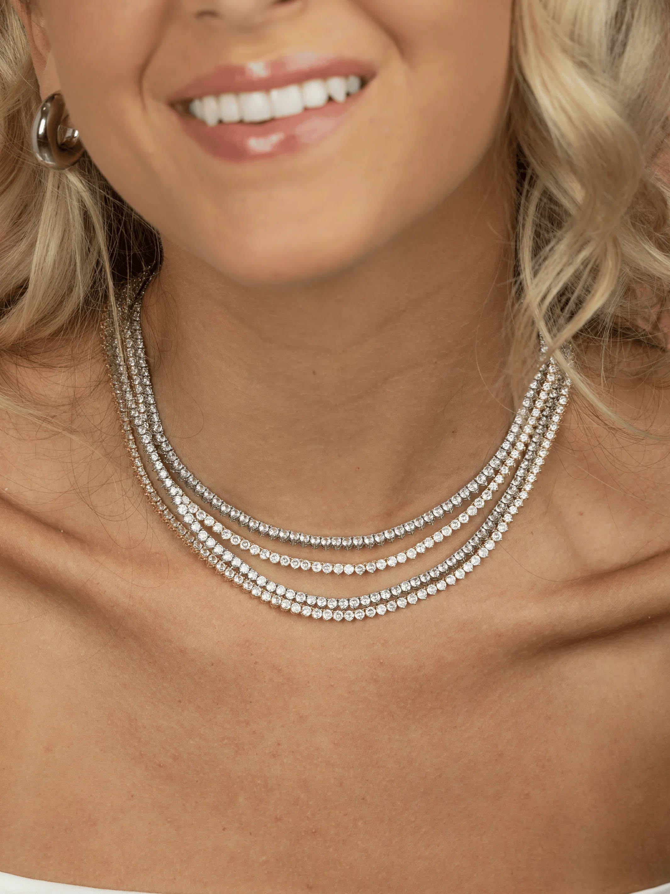 LeMel - Graduated CZ Tennis Necklace - Image 6