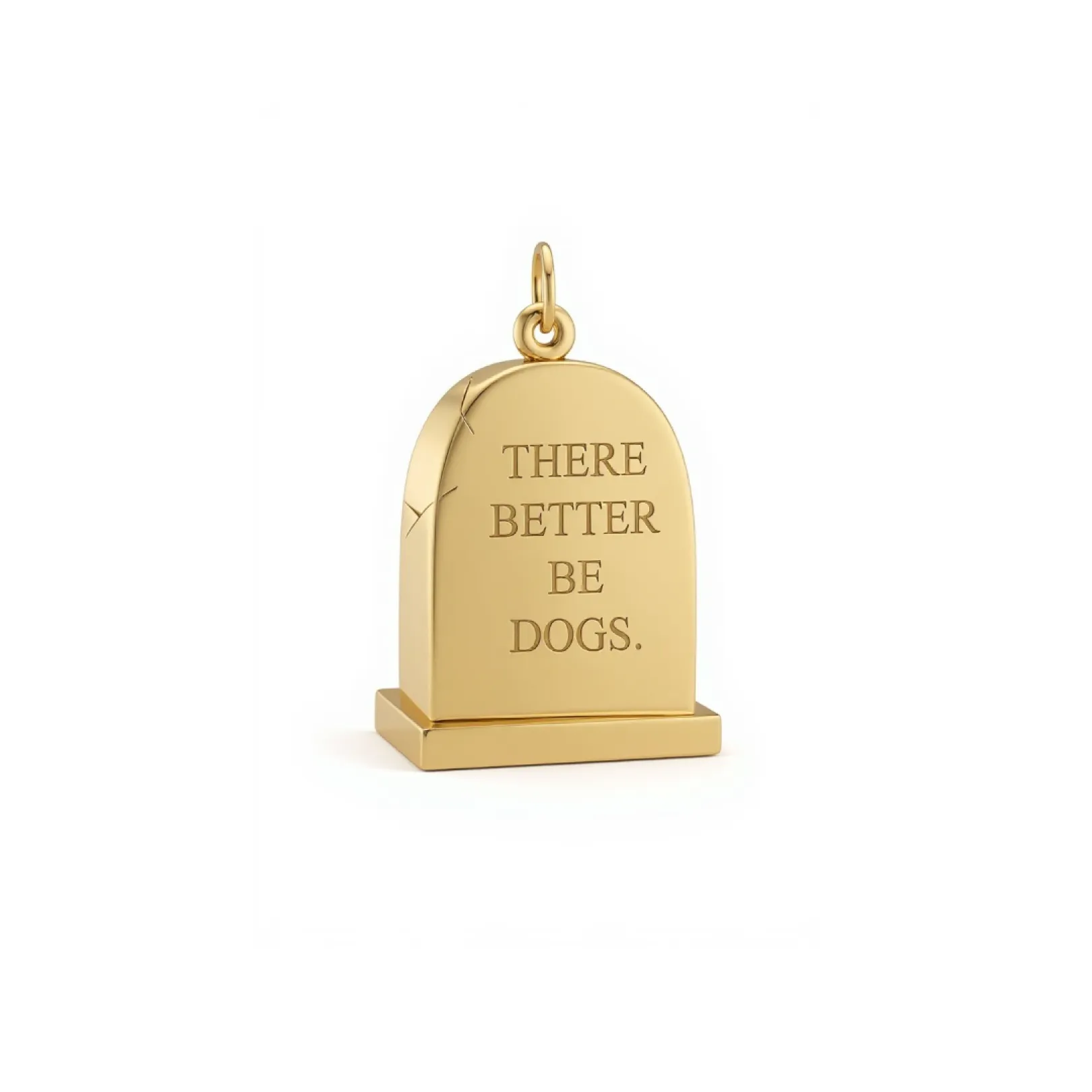 Grande Gold Gravestone Pendant