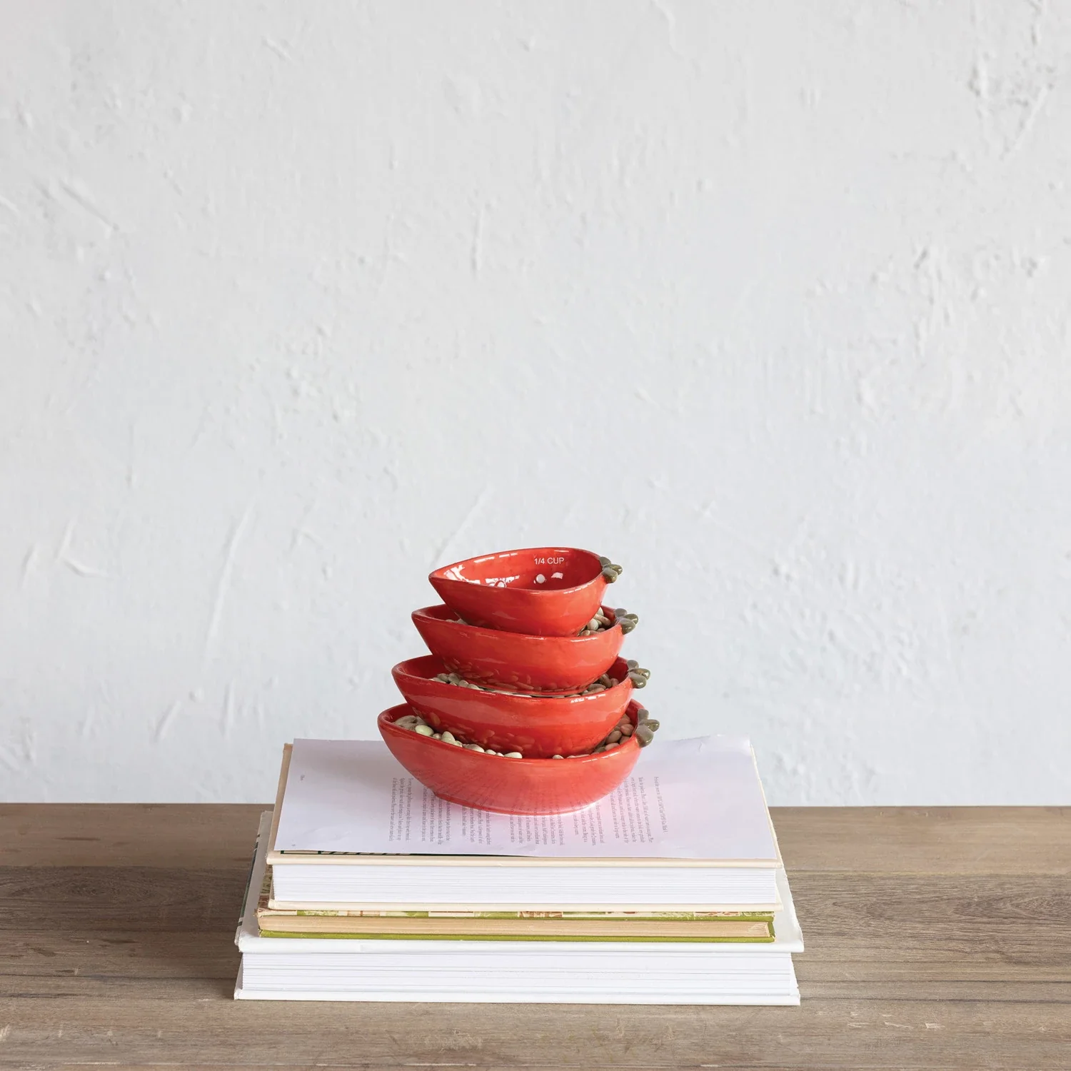 Hand-Painted Strawberry Shaped Measuring Cups, Set of 4 - Image 3