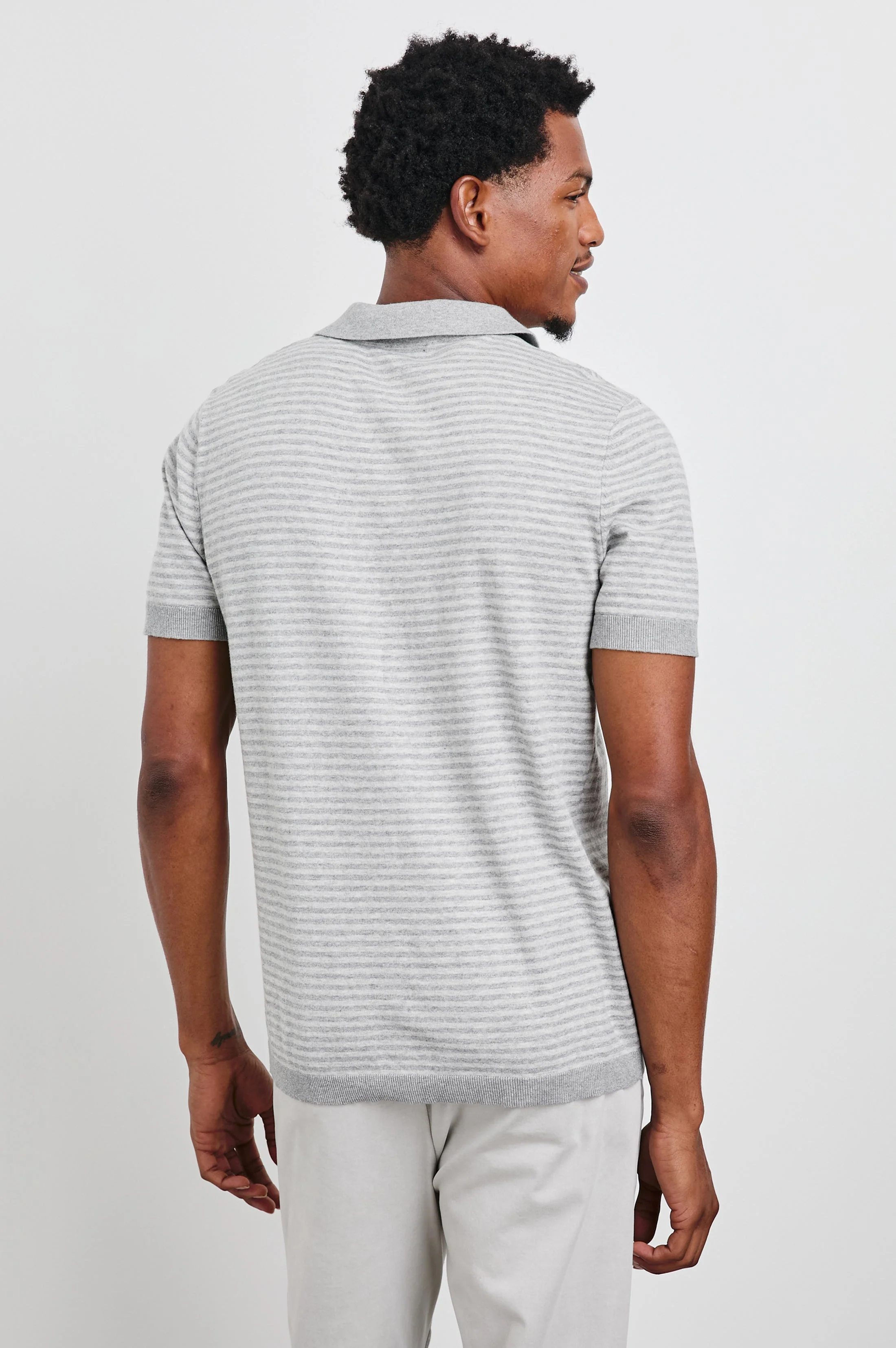 Rails - Hayden Polo Shirt - Heather Grey Stripe - Image 5