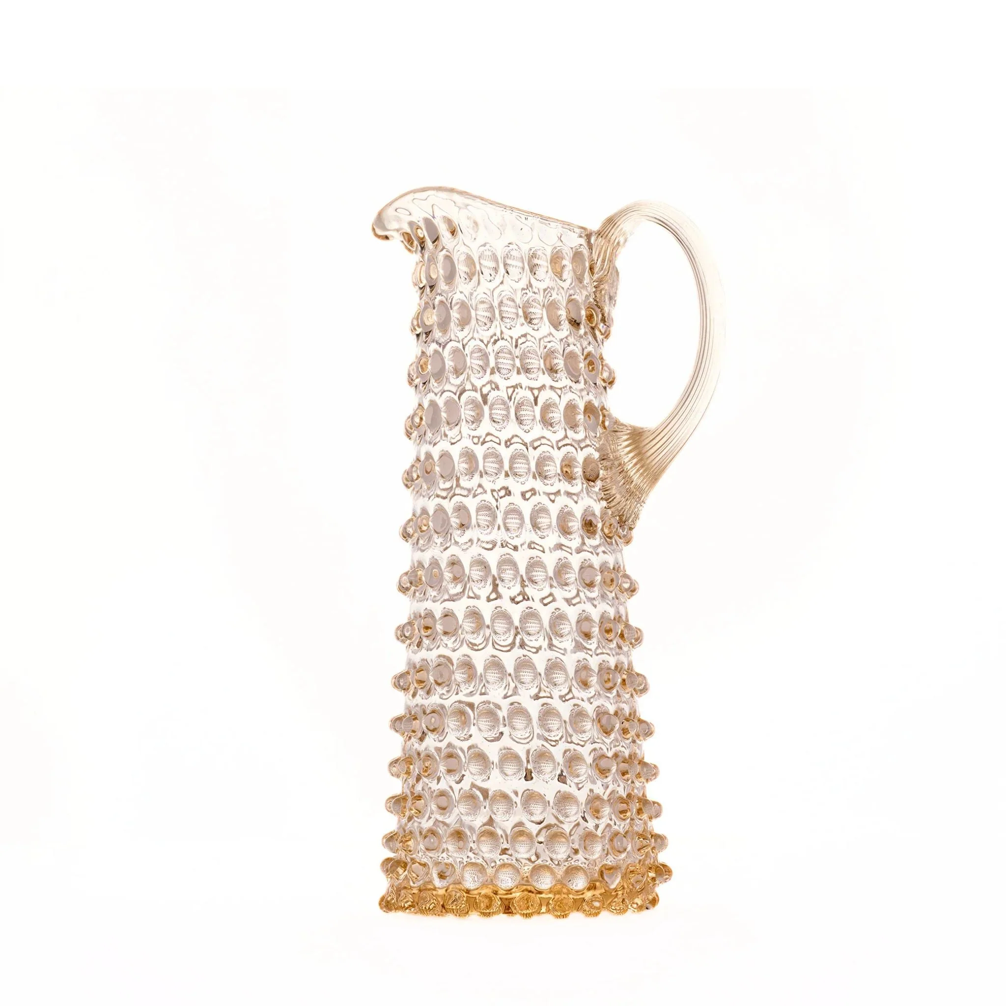 Hobnail Jug - Tall - Apricot Chiffon