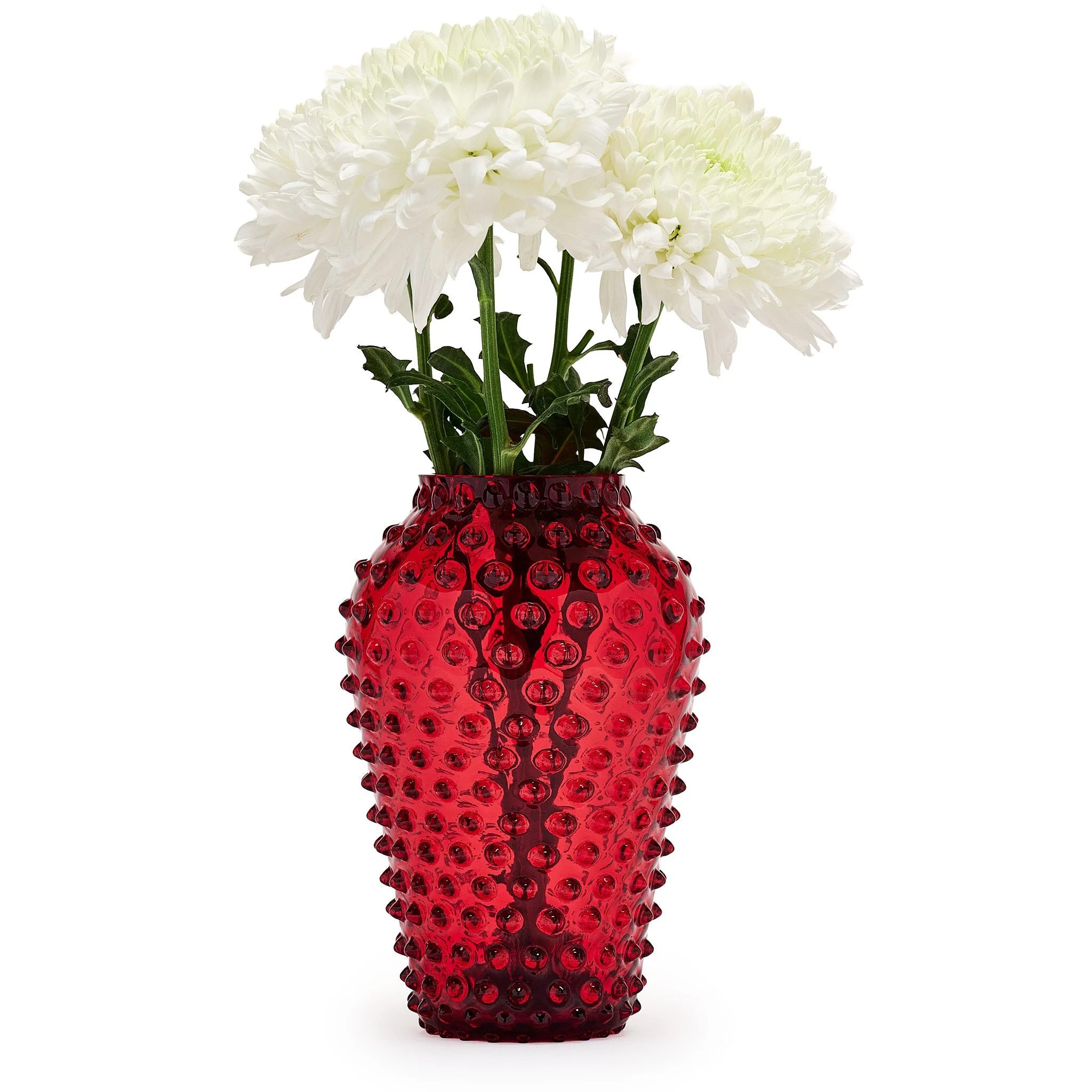 Hobnail Vase - Barrel - Holly Berry - Image 3