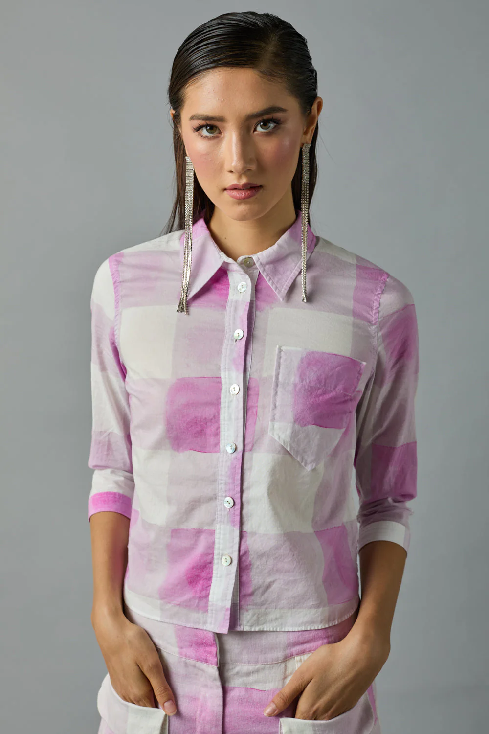 Hope for Flowers - Shrunken Shirt - Orchid Jumbo Gingham