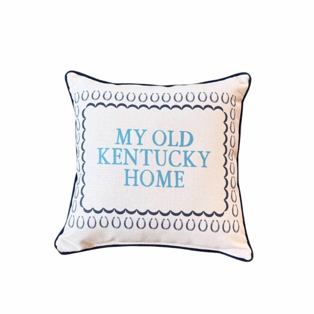 Horseshoe Hometown Pillow - My Old Kentucky Home