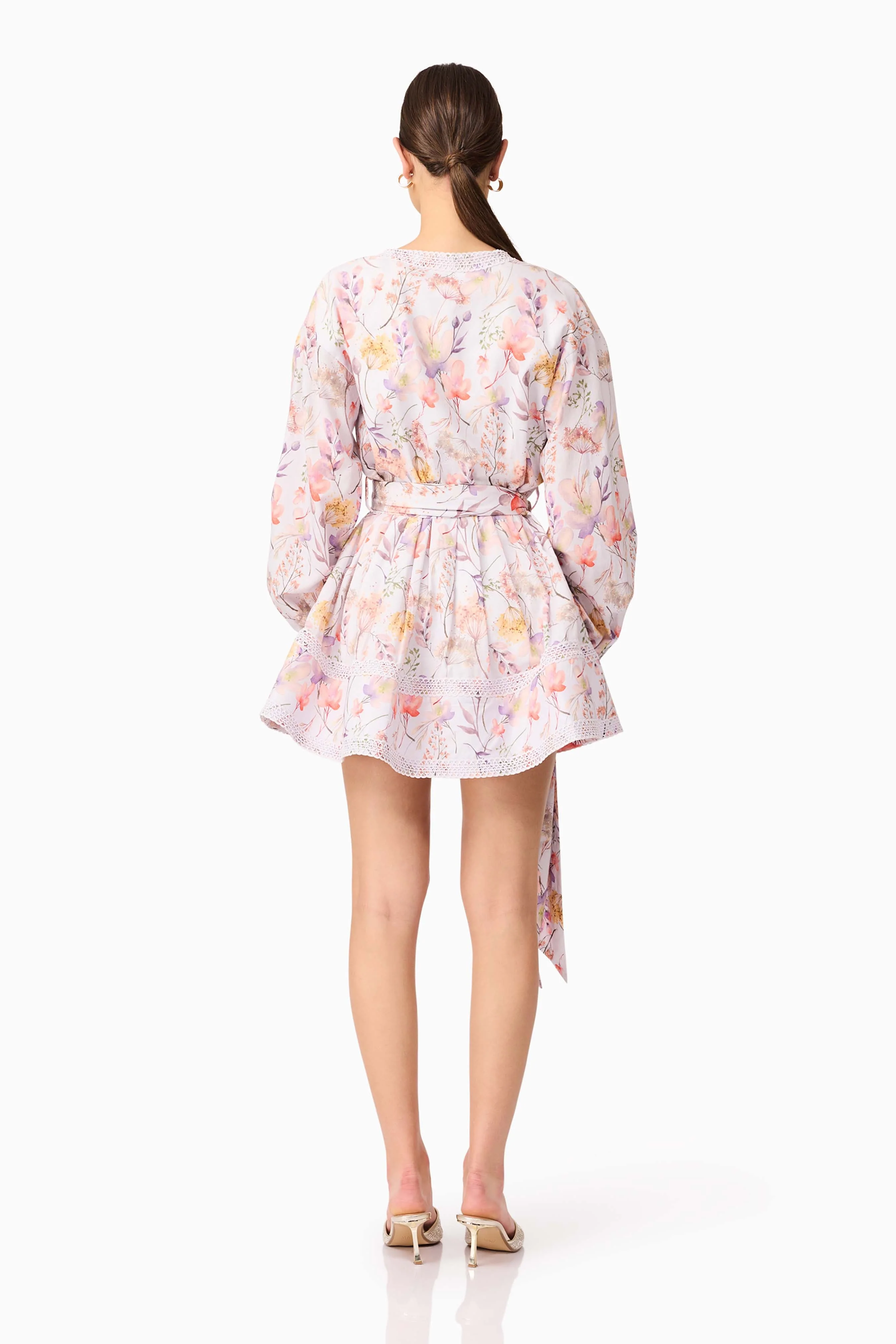 Elliatt - Ines Long Sleeve Mini Dress - Purple Floral - Image 5