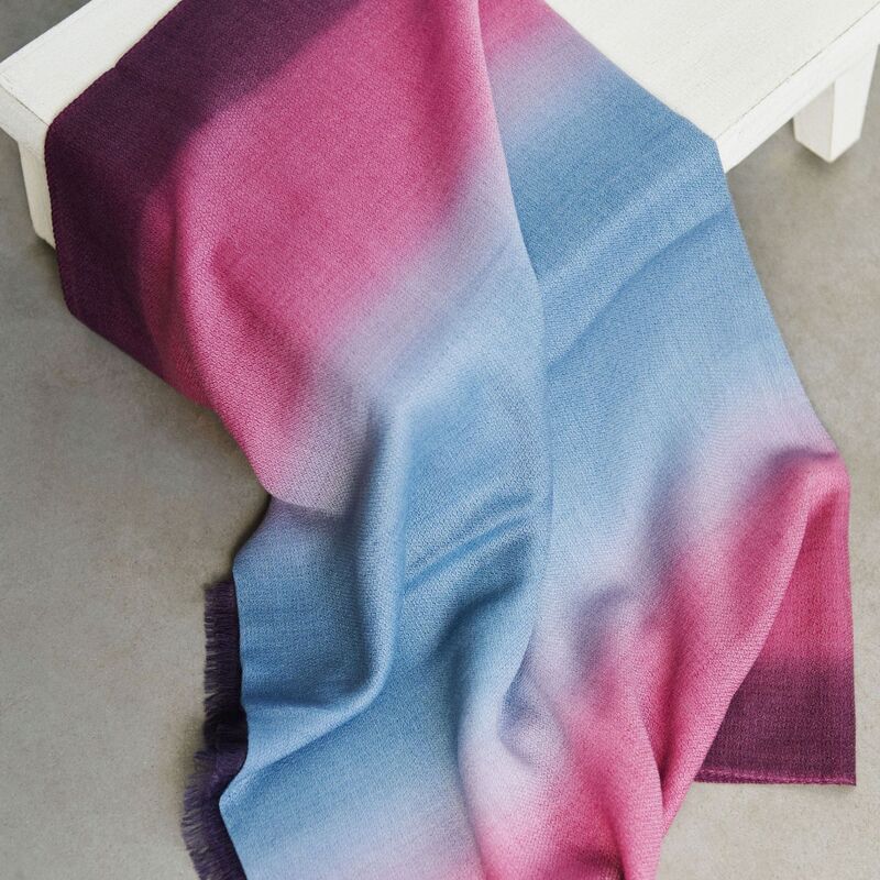 Iris Haze Cashmere Merino Handloom Scarf - Image 4