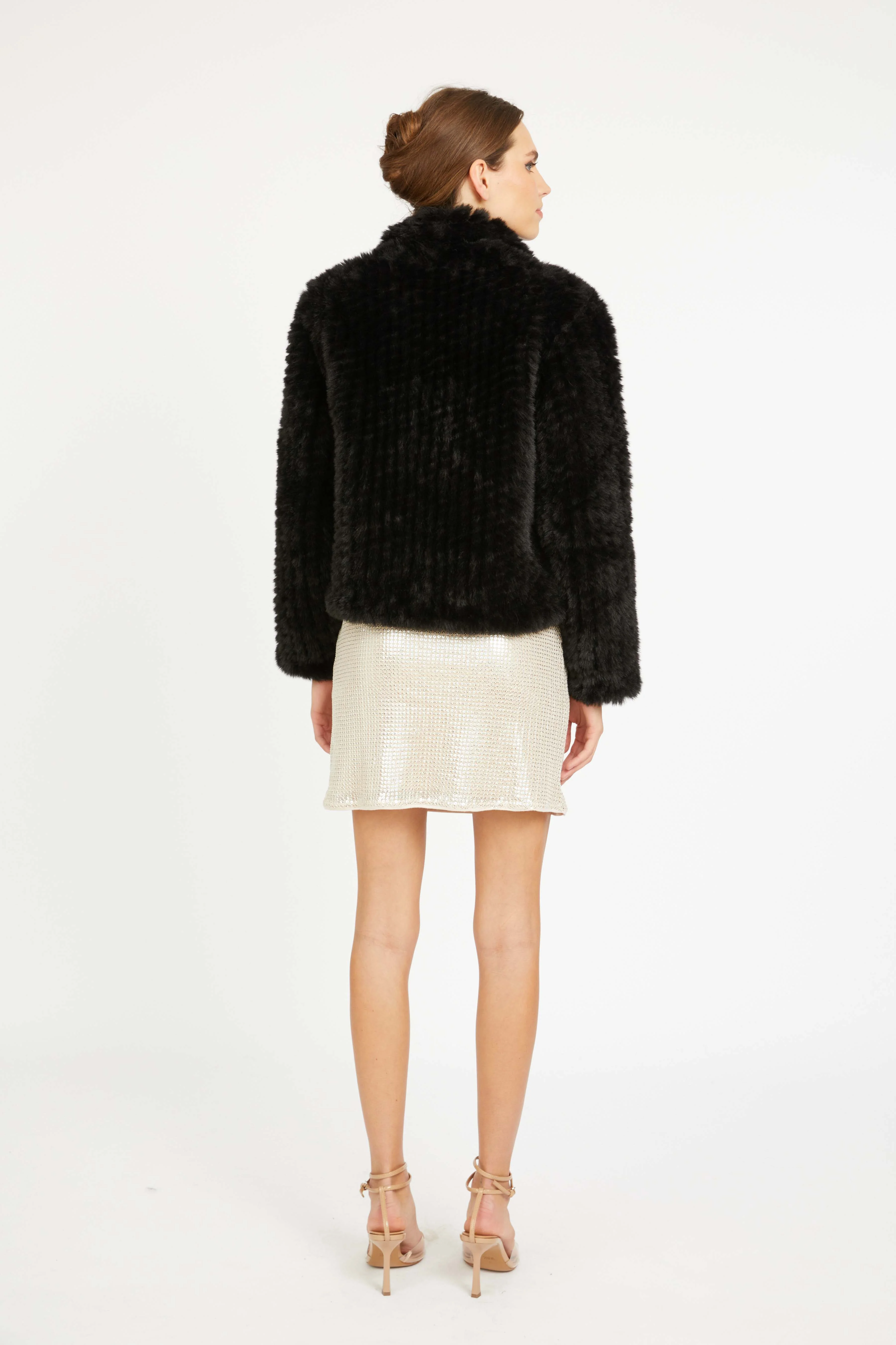 Cabellero - Ivanna Jacket - Black Faux Fur - Image 8