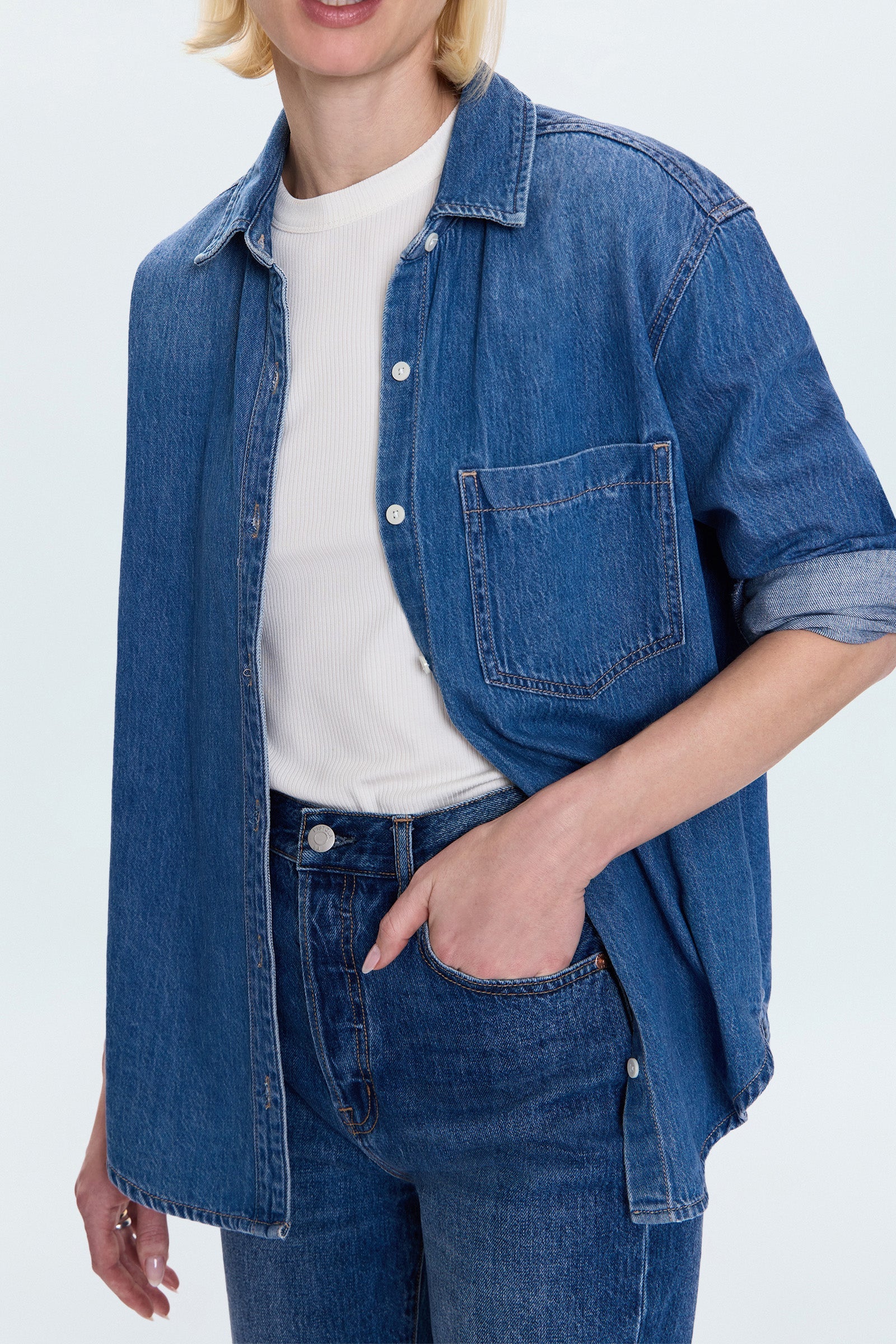 Pistola - Jaime Essential Denim Shirt - Agenda - Image 3