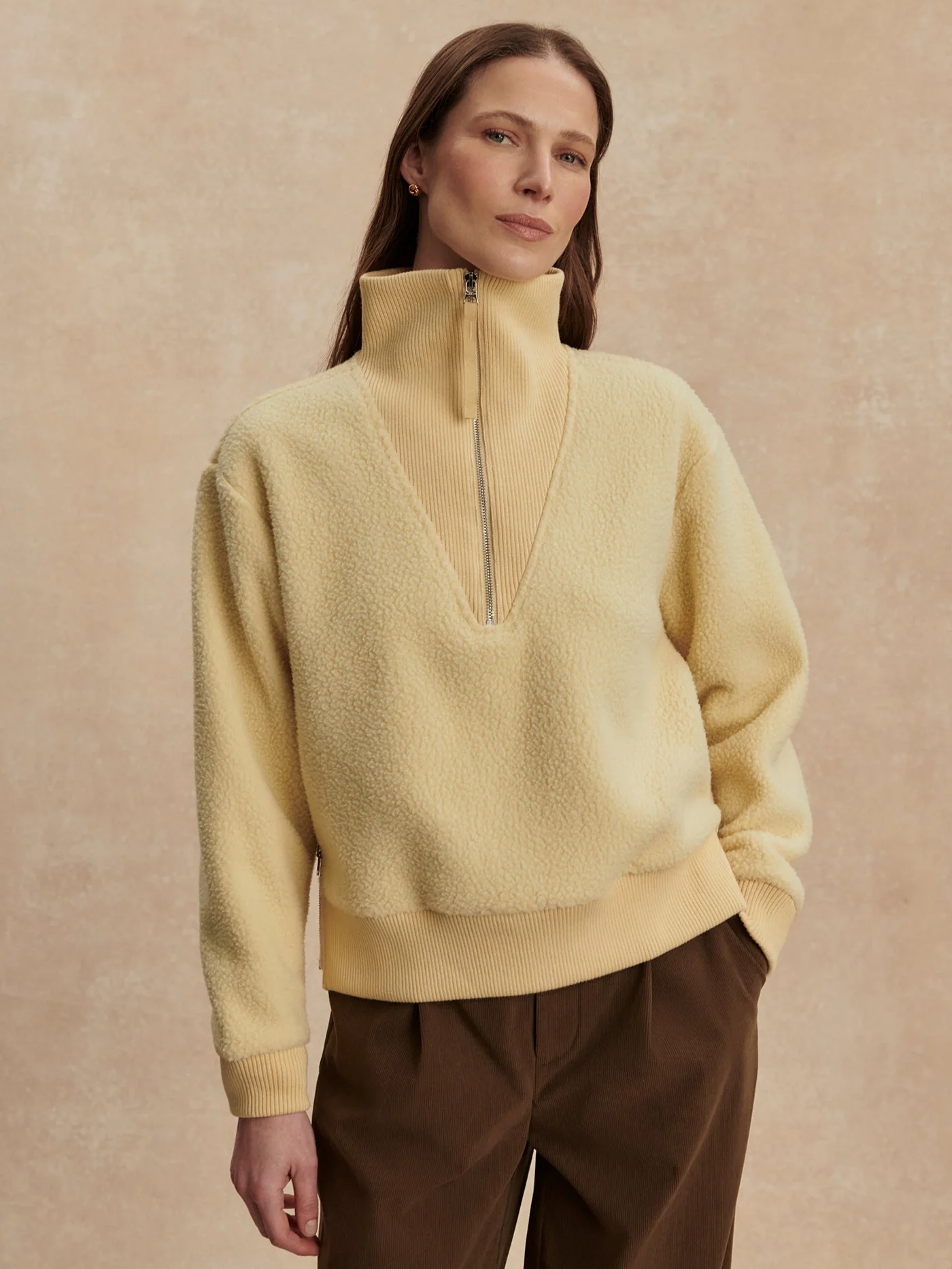 Varley - Jaylin Half-Zip Fleece - Reed Yellow - Image 4