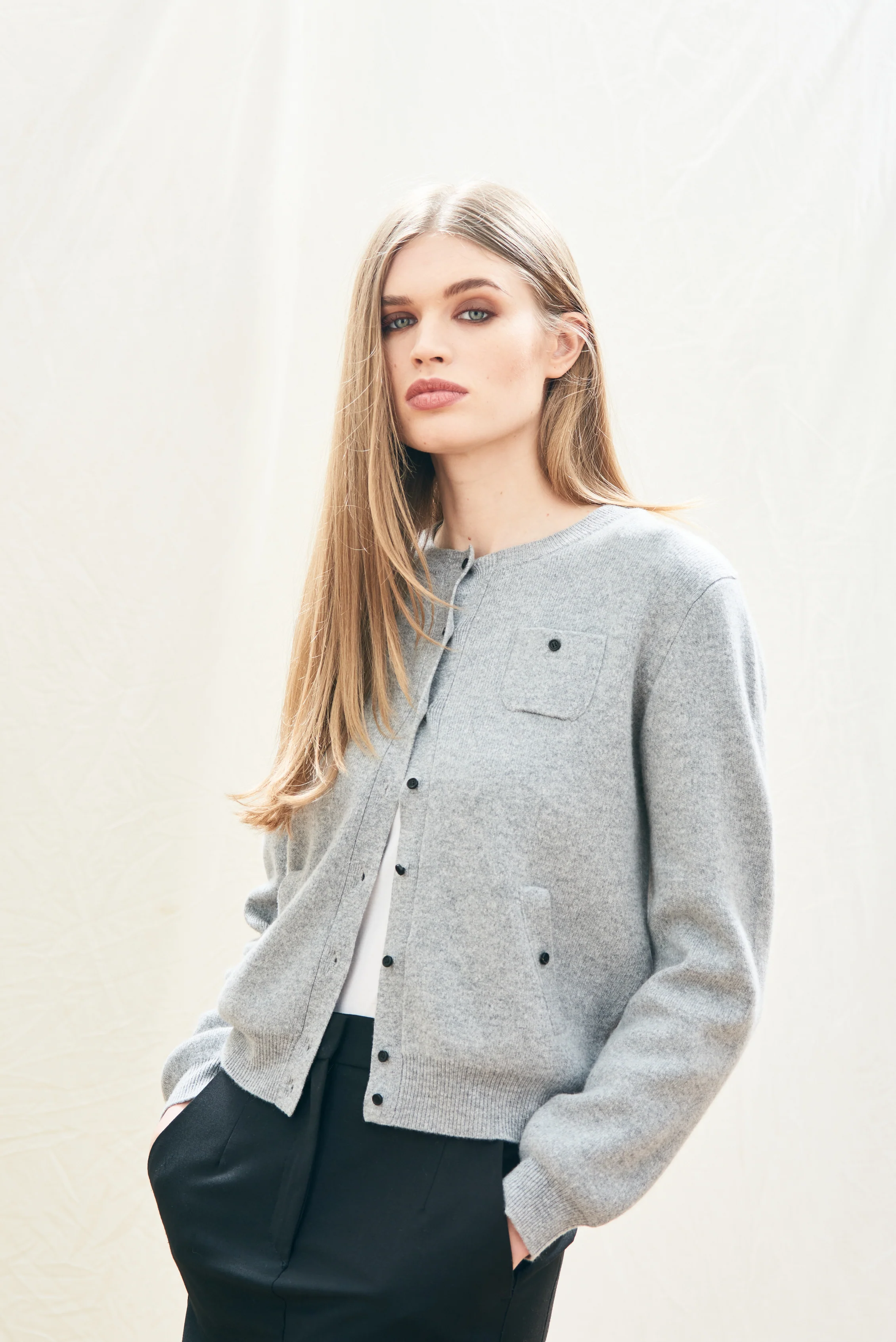 Jumper 1234 - Multi Pocket Cardigan - Smoke - Image 2