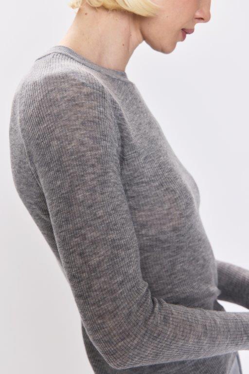 Pistola - Juno Feather Weight Sweater - Heather Charcoal - Image 7