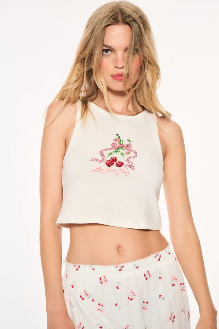 LoveShackFancy - Kaleen Tank - White - Image 2
