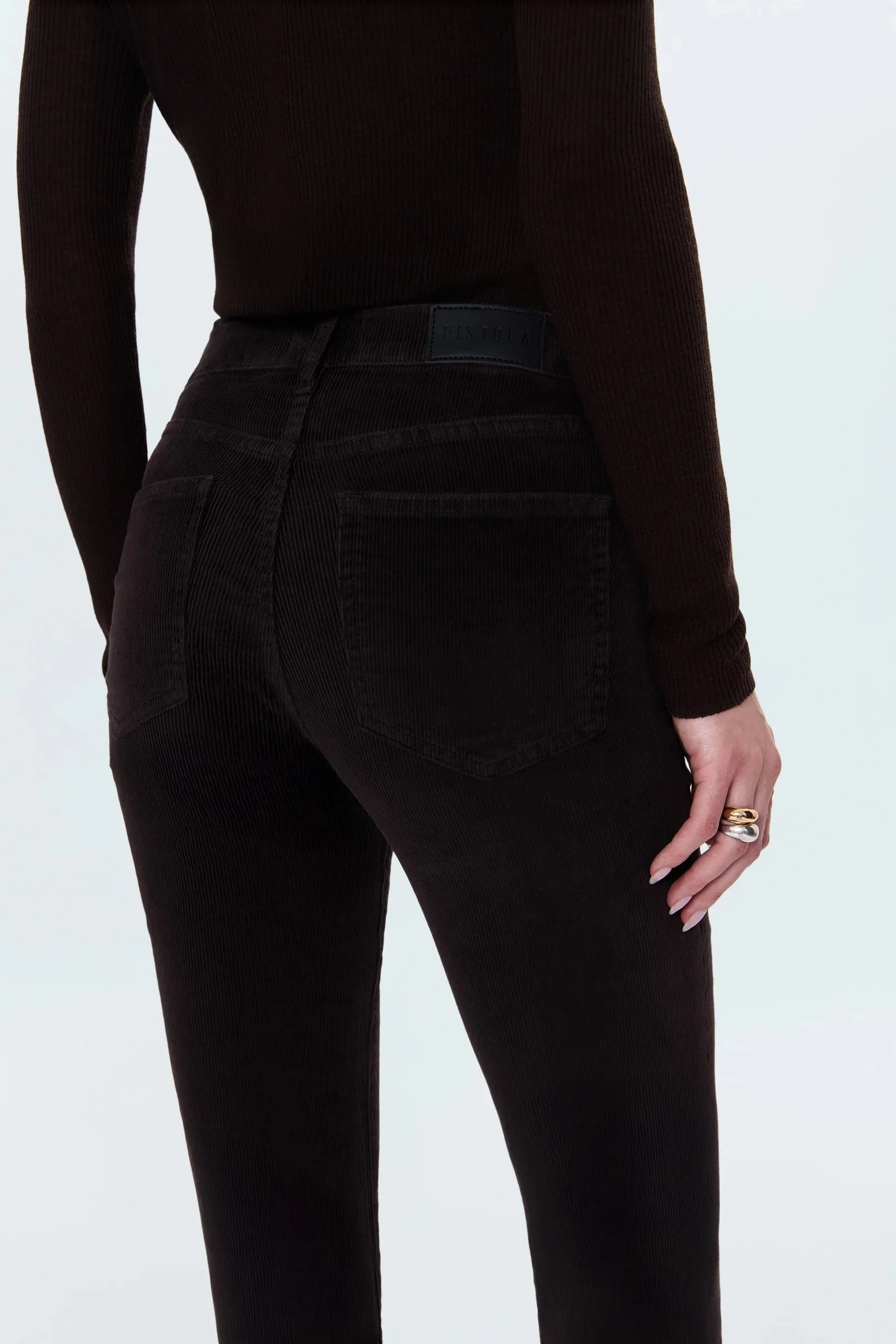 Pistola - Kinsley Mid Rise Ultra Flare Pant - Mocha - Image 8