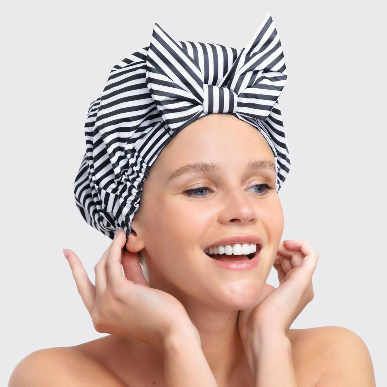 KITSCH - Luxury Shower Cap - Stripes - Image 5