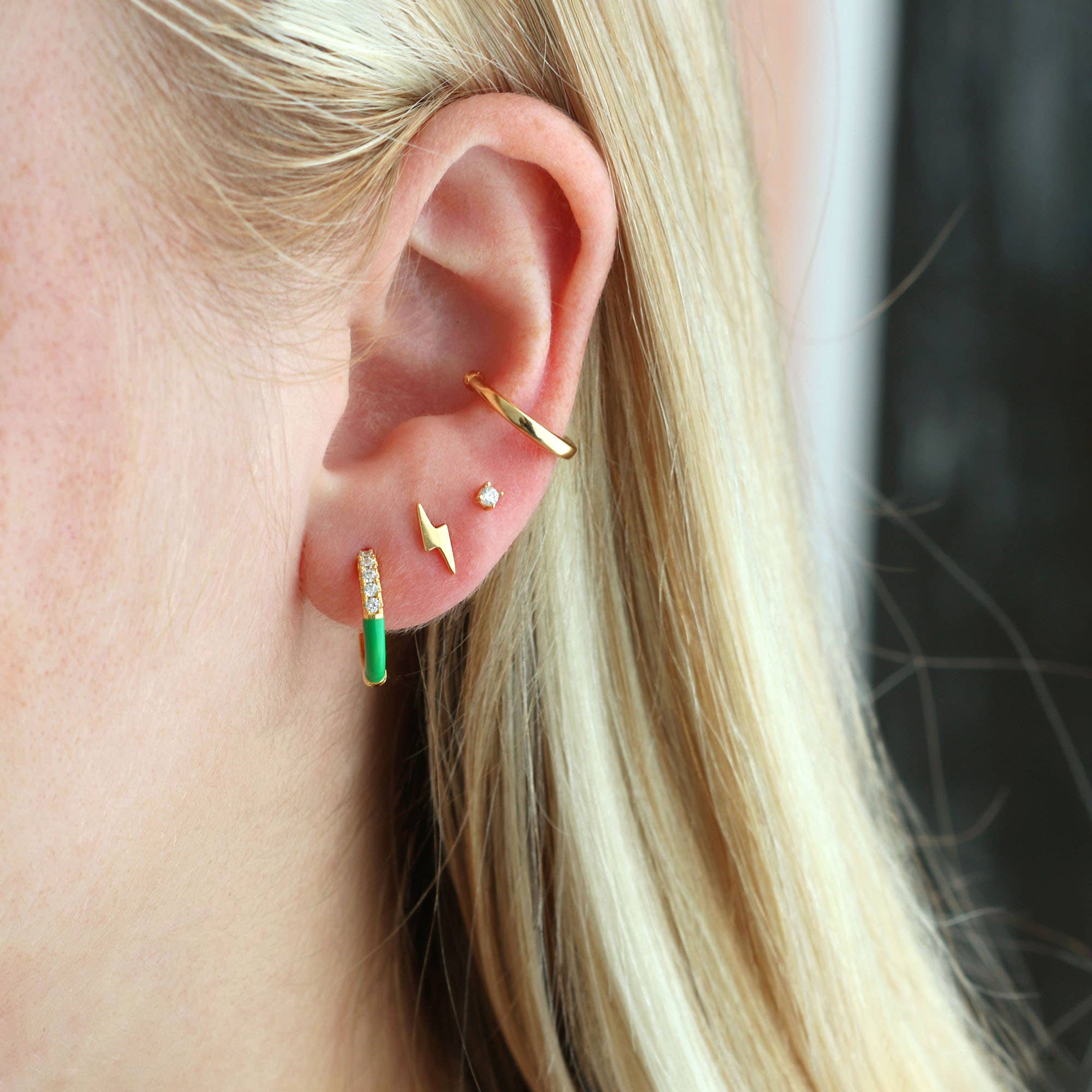 Kris Nations - Lightning Bolt Stud Earrings - Image 3