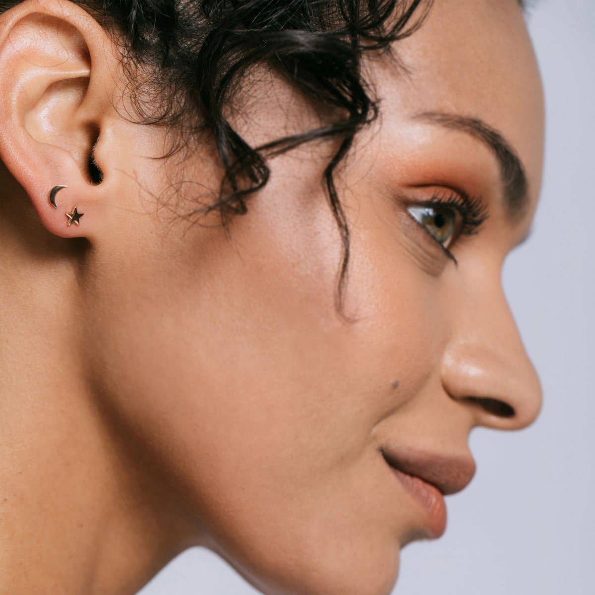 Kris Nations - Star and Moon Stud Earrings - Image 2
