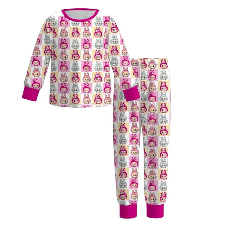 Cute Monster Printed Pajama Set