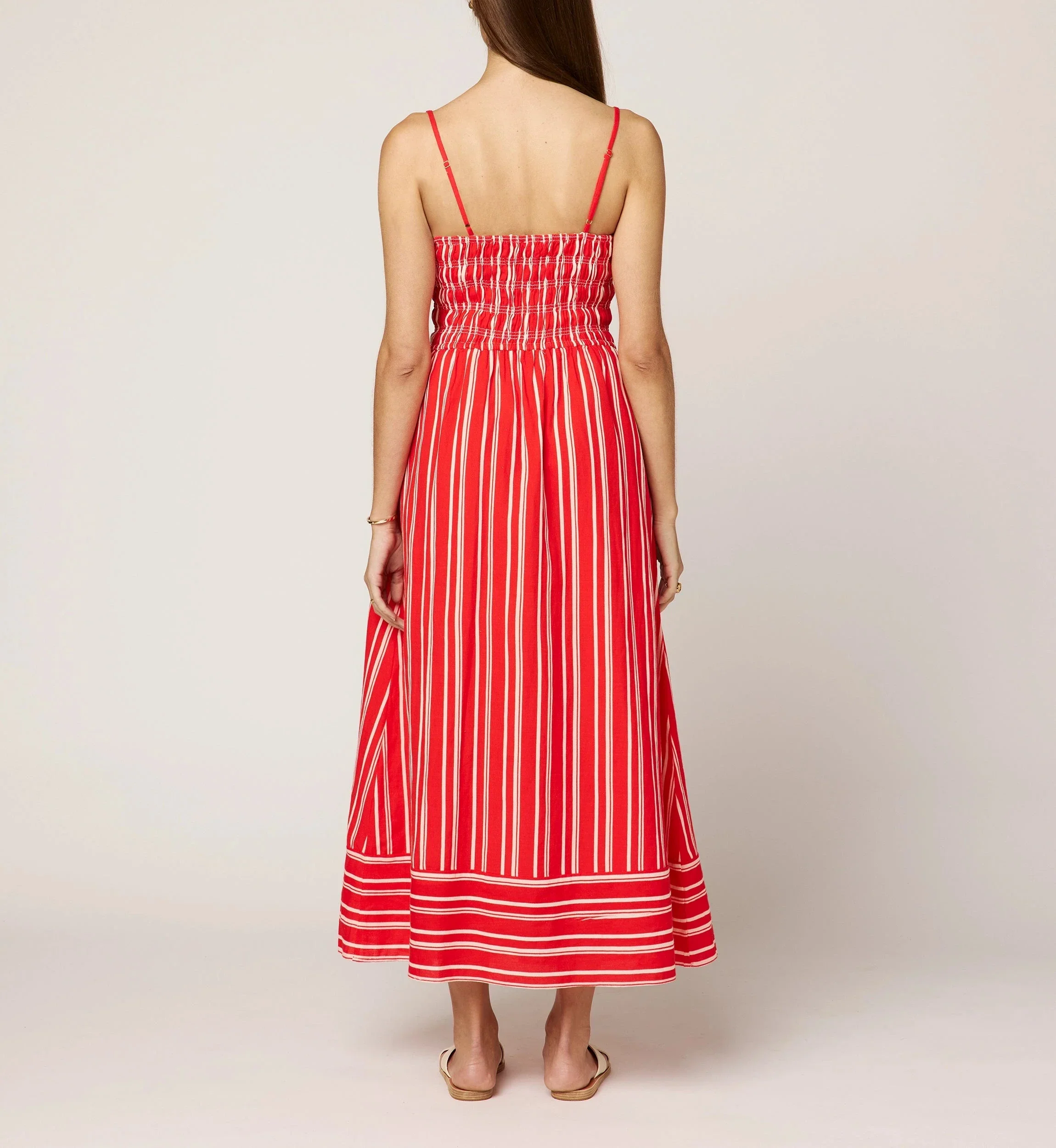Cleobella - Lacey Ankle Dress - Poppy Red/ Ivory - Image 5