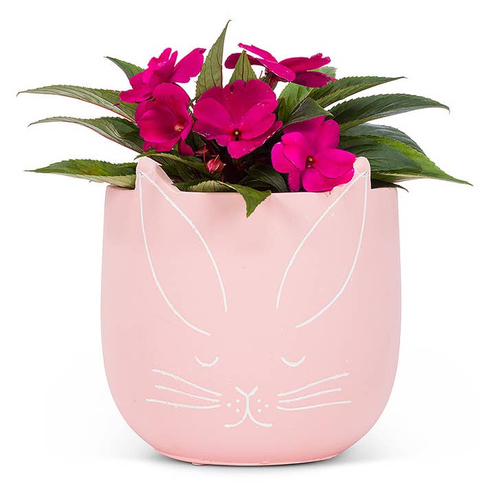 Large Pink Bunny Planter - Image 2