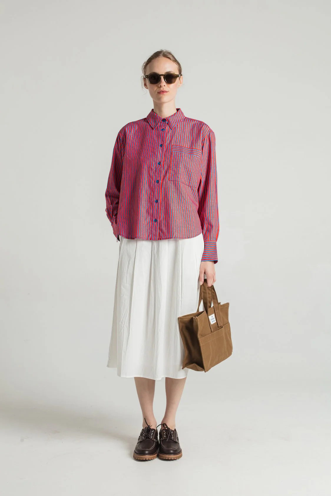 Le Mont St Michel - Jopeli Pleated Poplin Skirt - Off White - Image 3