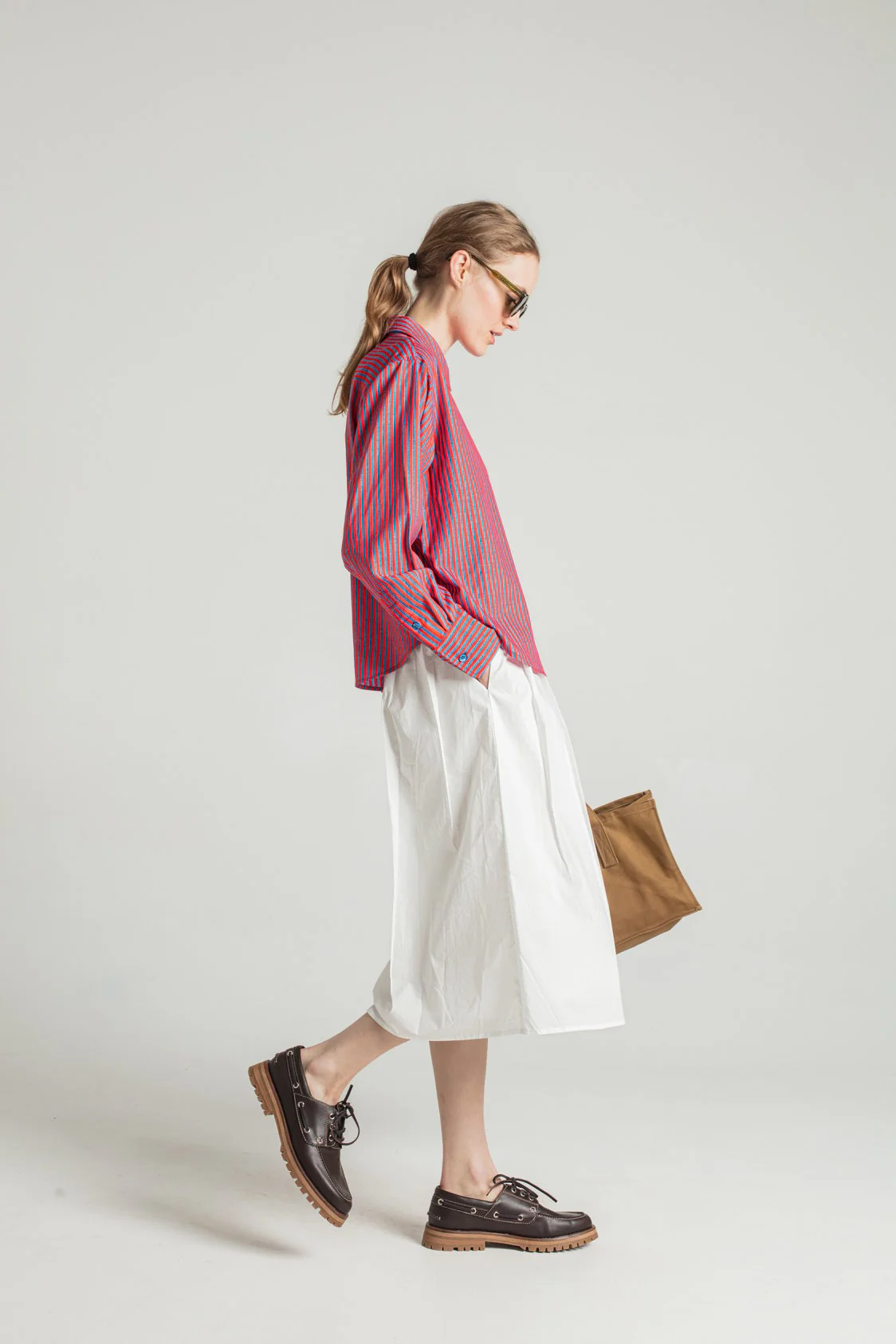 Le Mont St Michel - Jopeli Pleated Poplin Skirt - Off White - Image 5