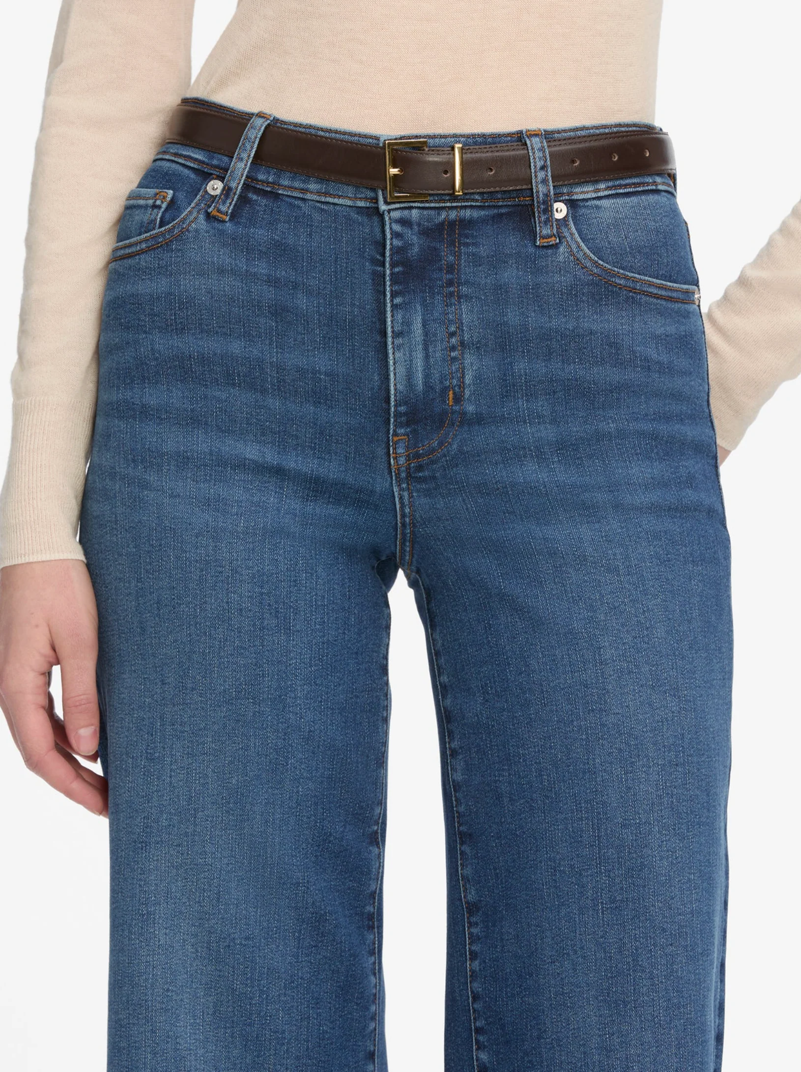FRAME - Le Slim Palazzo Crop - Elixir Raw After - Image 4