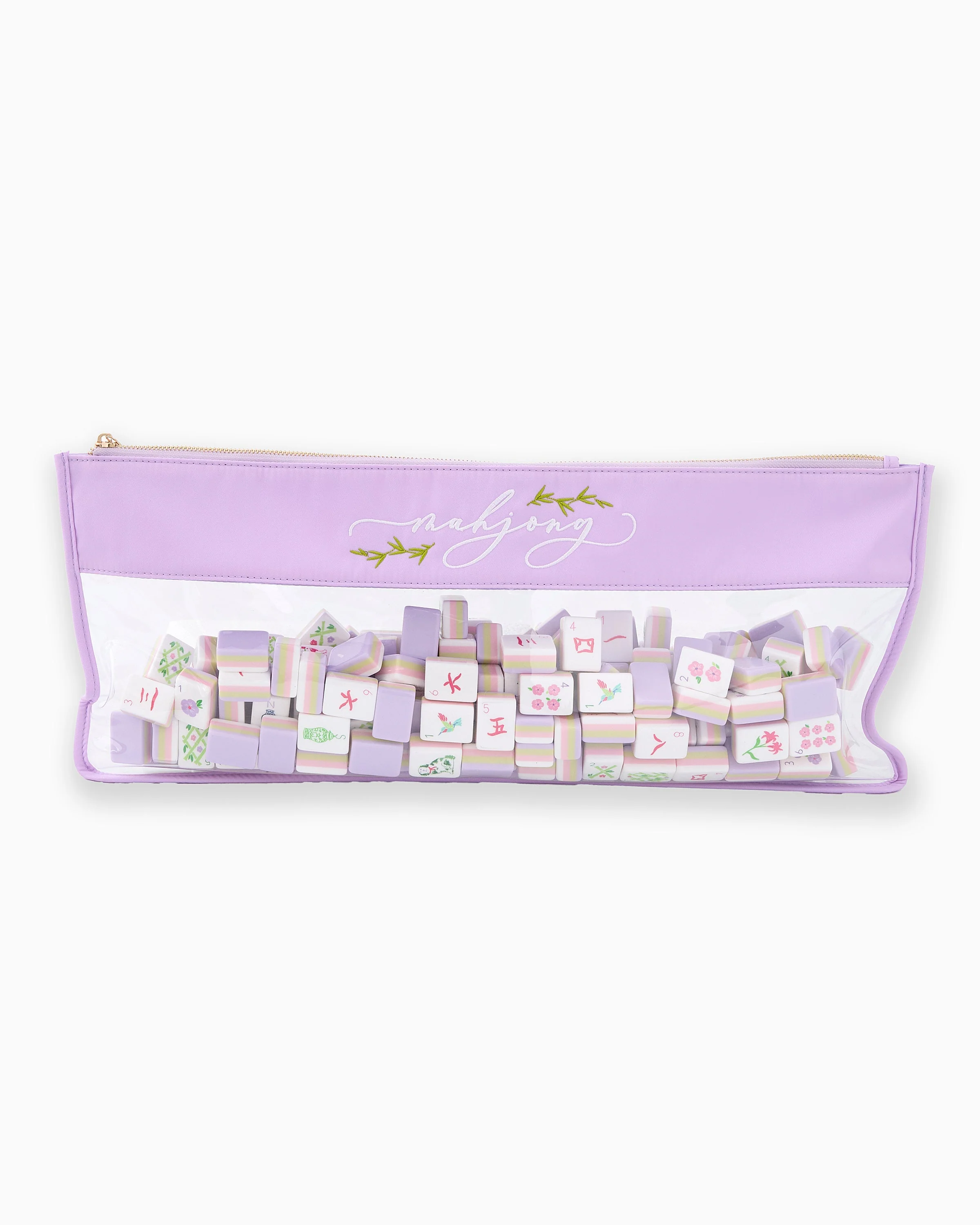 Oh My Mahjong - Lilac Script Mahjong Bag - Image 3