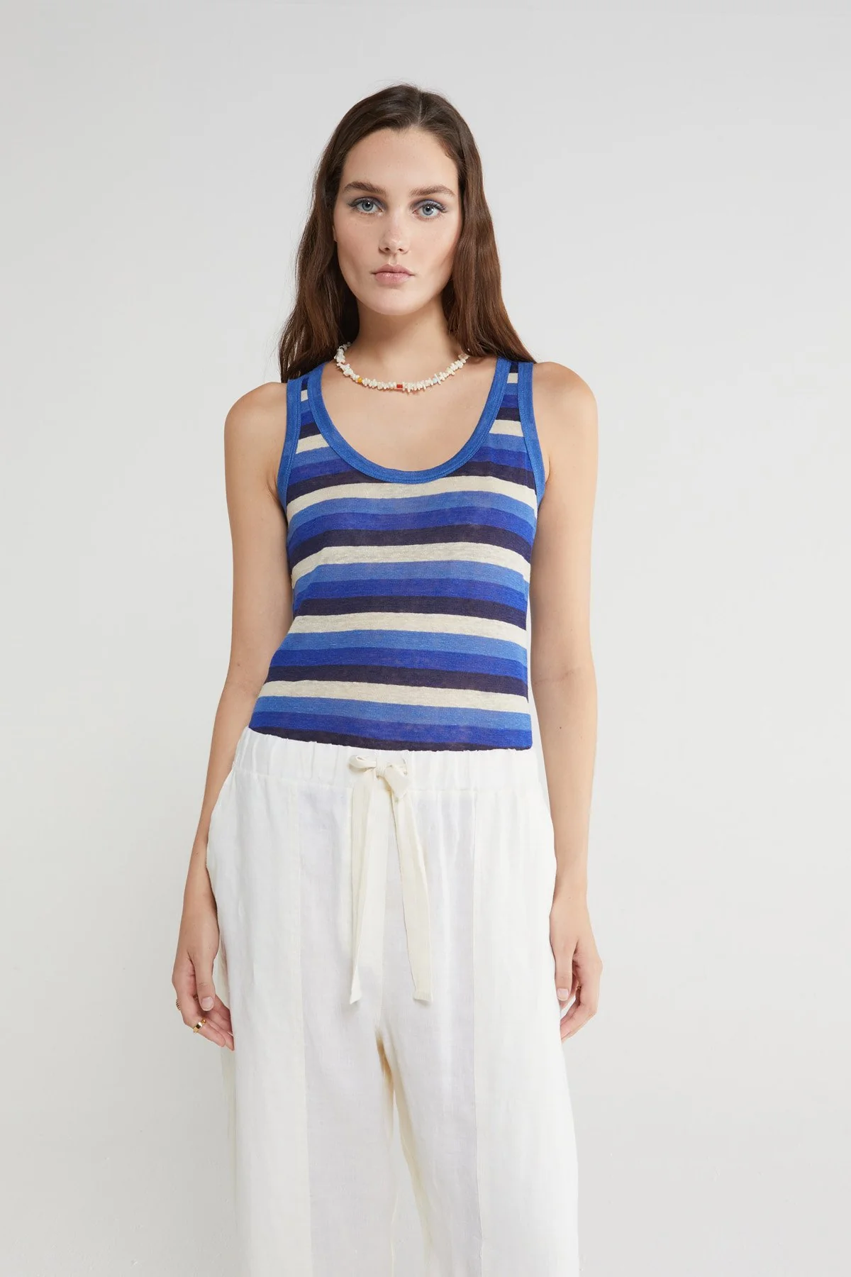 Ottod'Ame - Linen Tank Top - Image 3