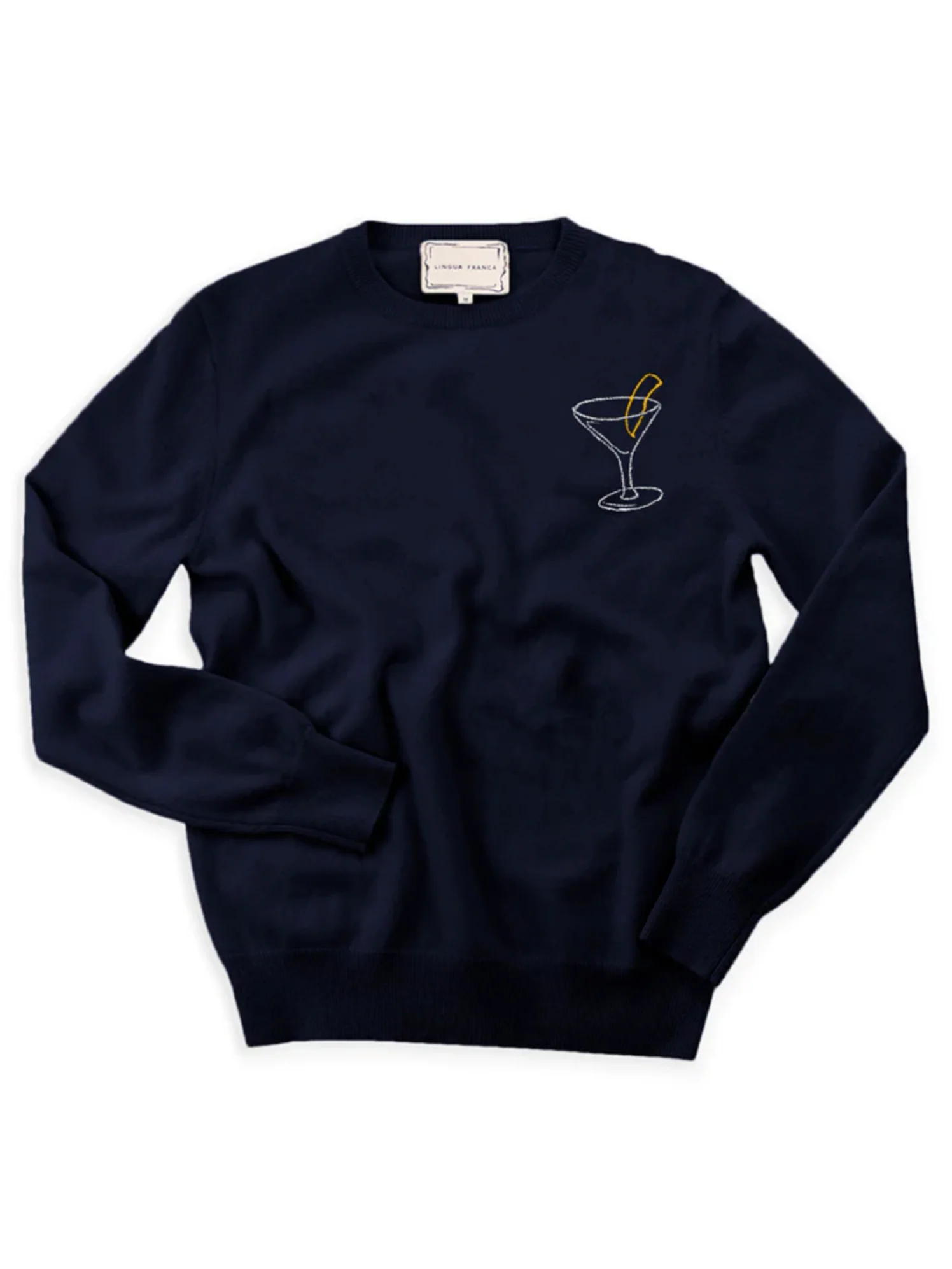 Lingua Franca - Martini Crewneck - Navy