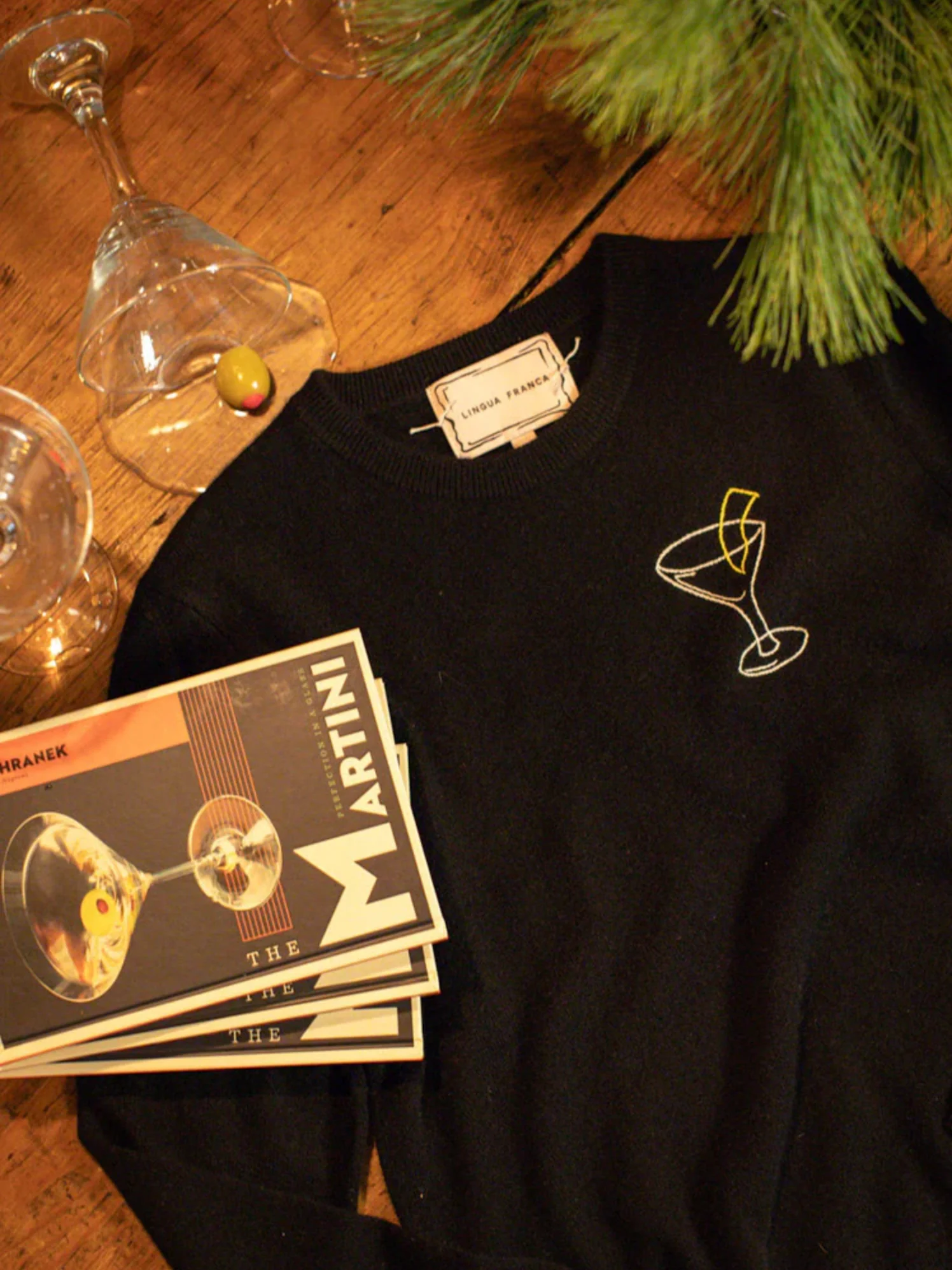 Lingua Franca - Martini Crewneck - Navy - Image 2