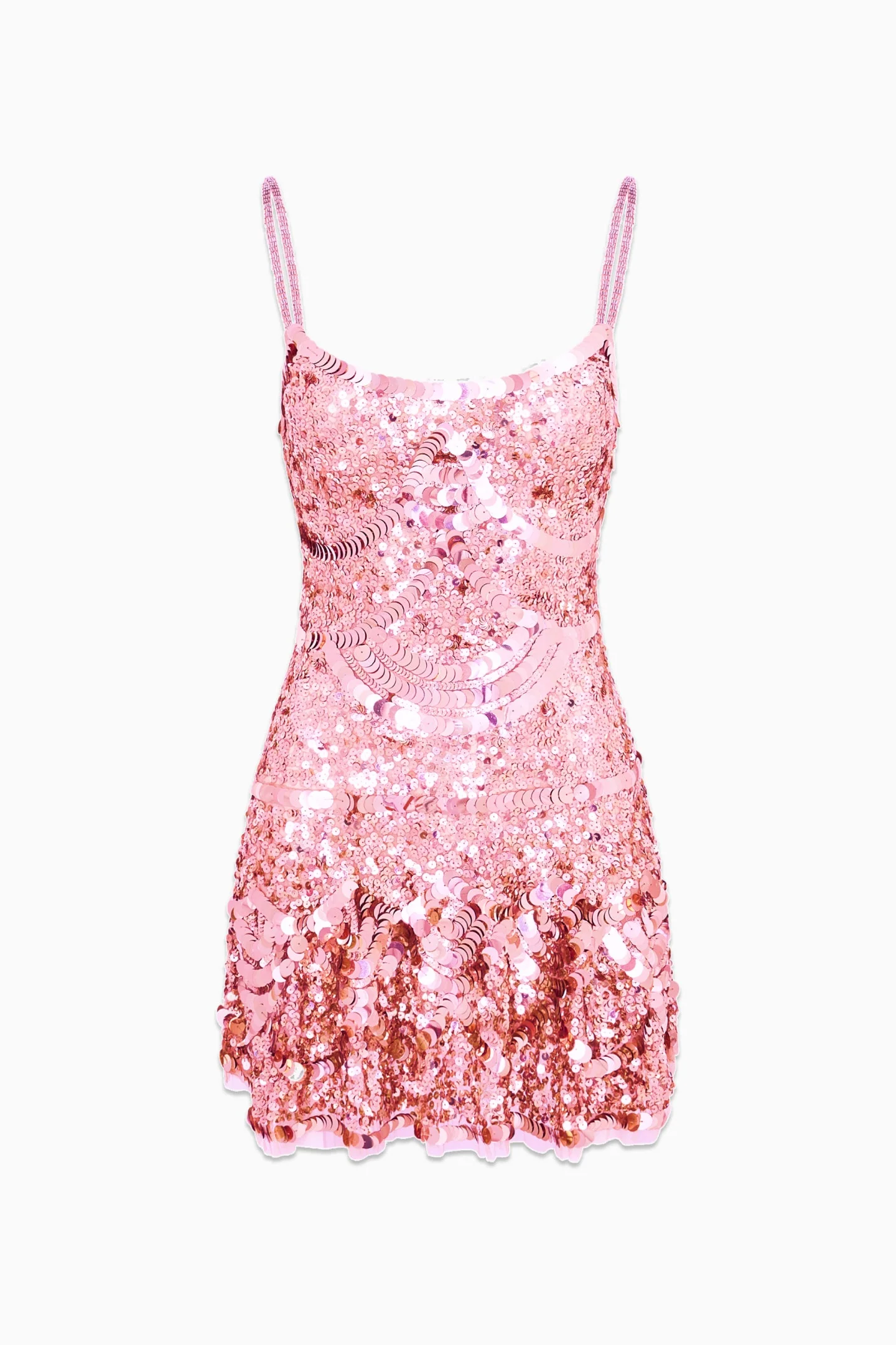 LoveShackFancy - Liria Sequin Mini Party Dress - Light Pink - Image 4