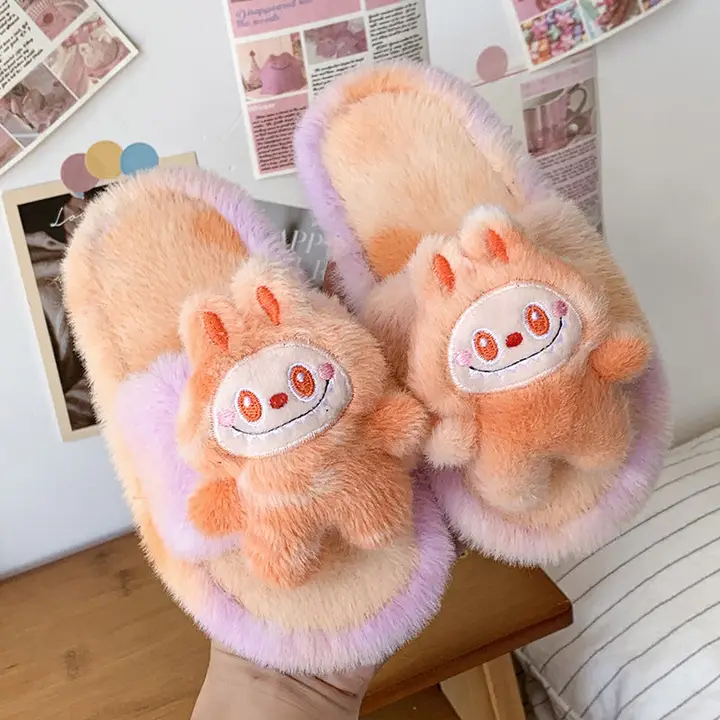 Cute Monster Plush Slippers - Image 3