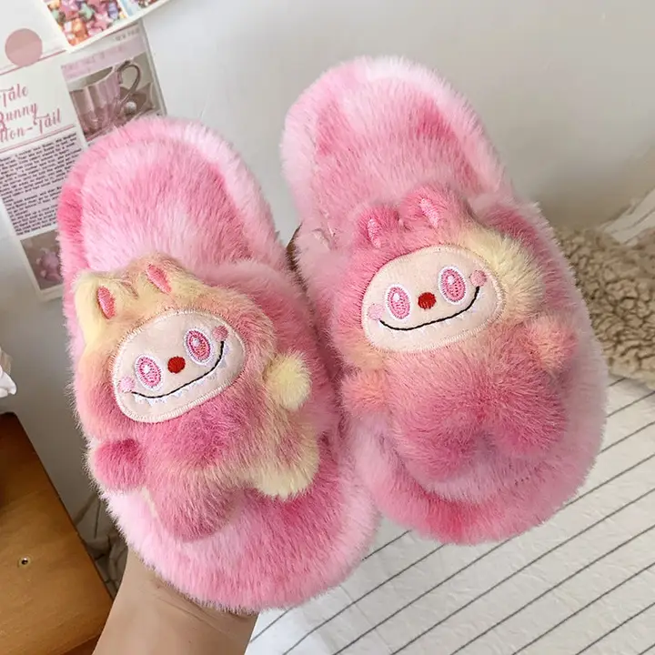 Cute Monster Plush Slippers - Image 4