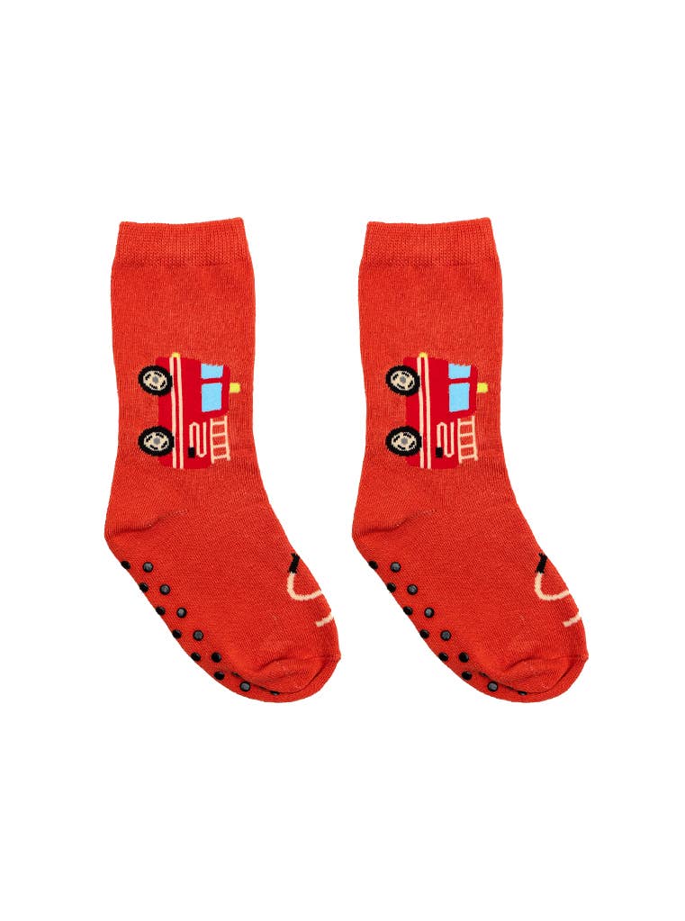 Living Royal - 3D Packaged Crew Socks - Kids - Fire Truck - Red - Image 3