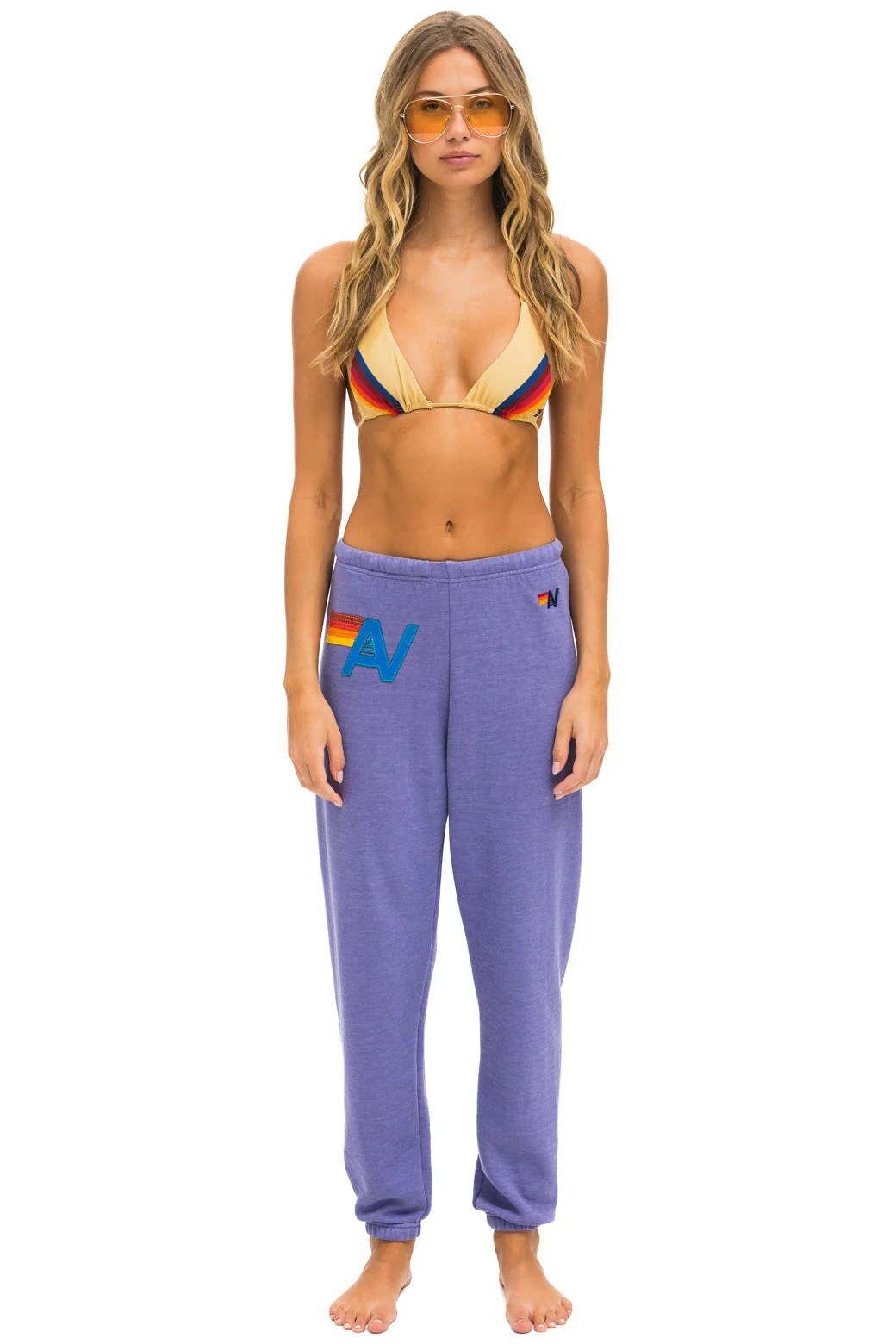 Aviator Nation - Logo Stitch Sweatpants - Lavender
